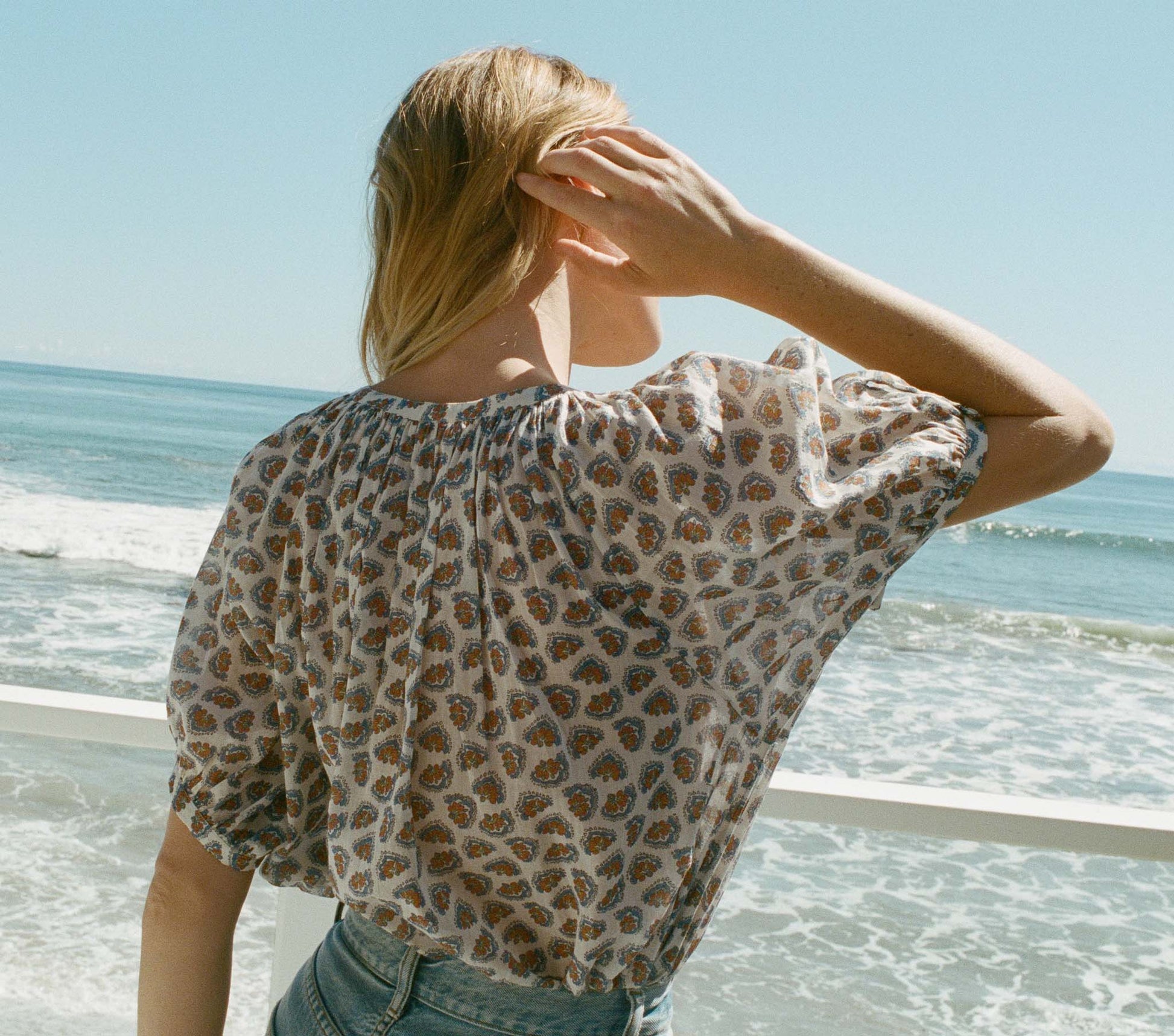 HMD -- JUNE TOP -- SEA SALT BEDFORD PAISLEY view 2
