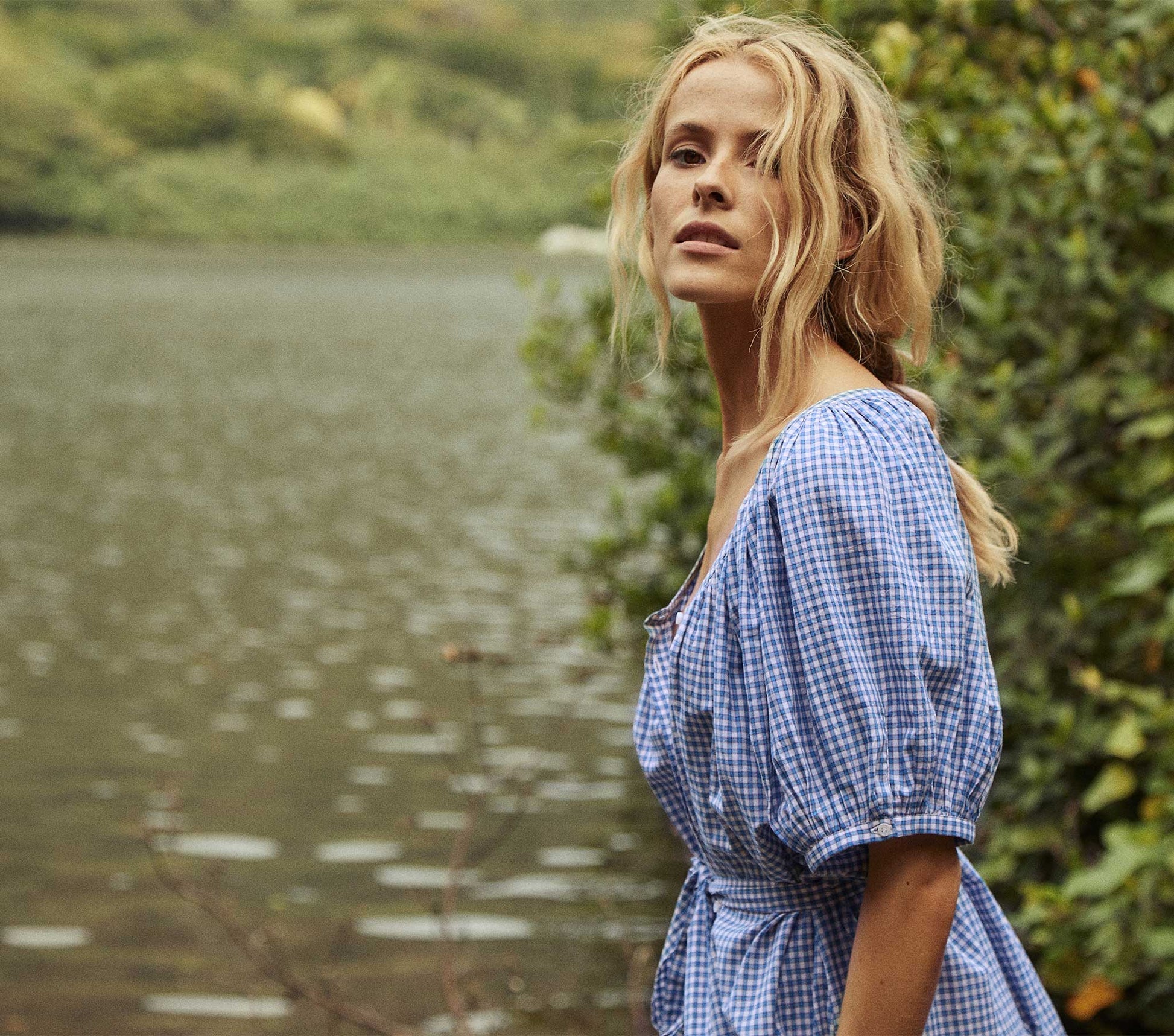 HMD -- JUNO DRESS -- SKY SOMERSET PLAID view 6
