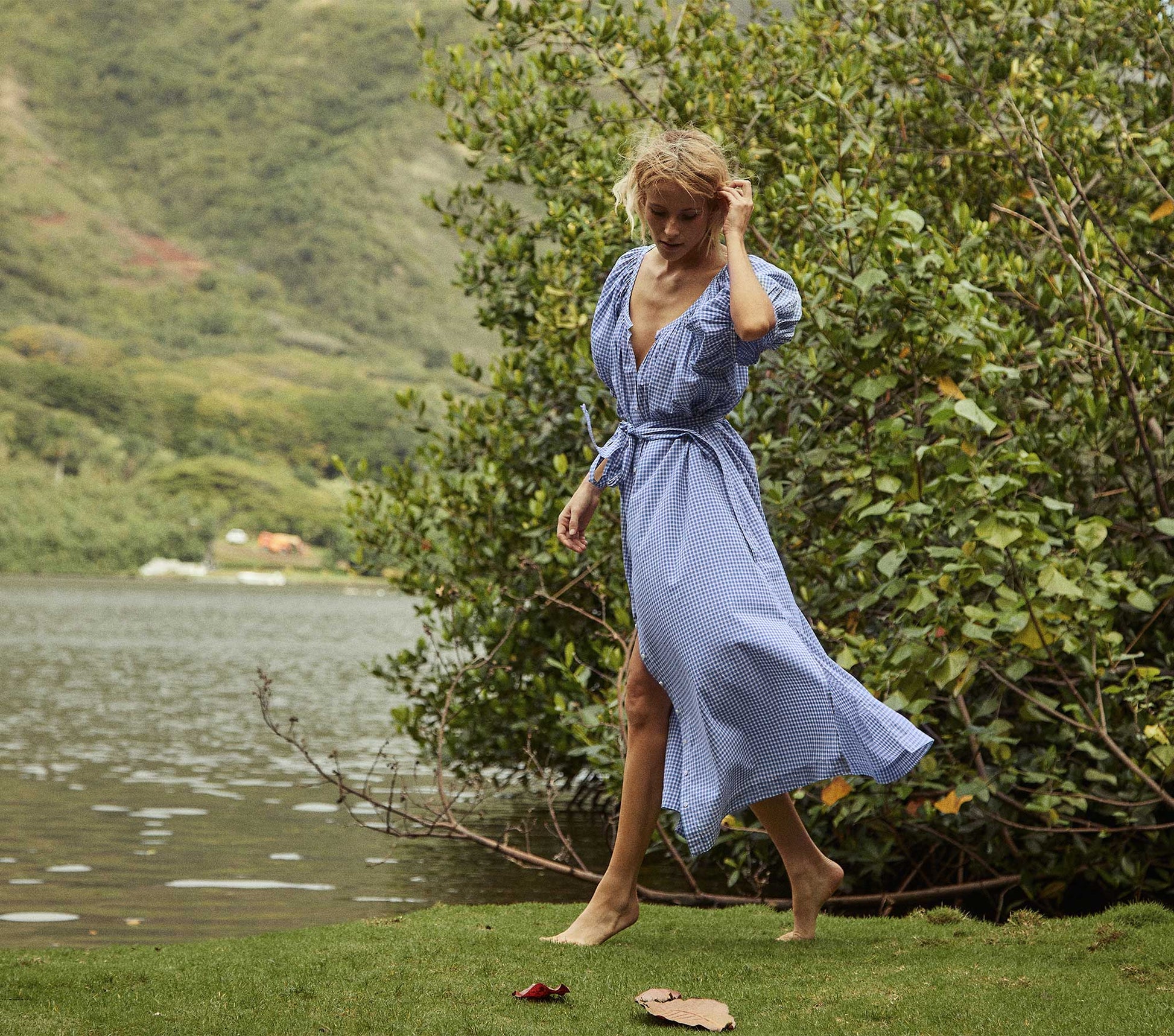 HMD -- JUNO DRESS -- SKY SOMERSET PLAID view 7
