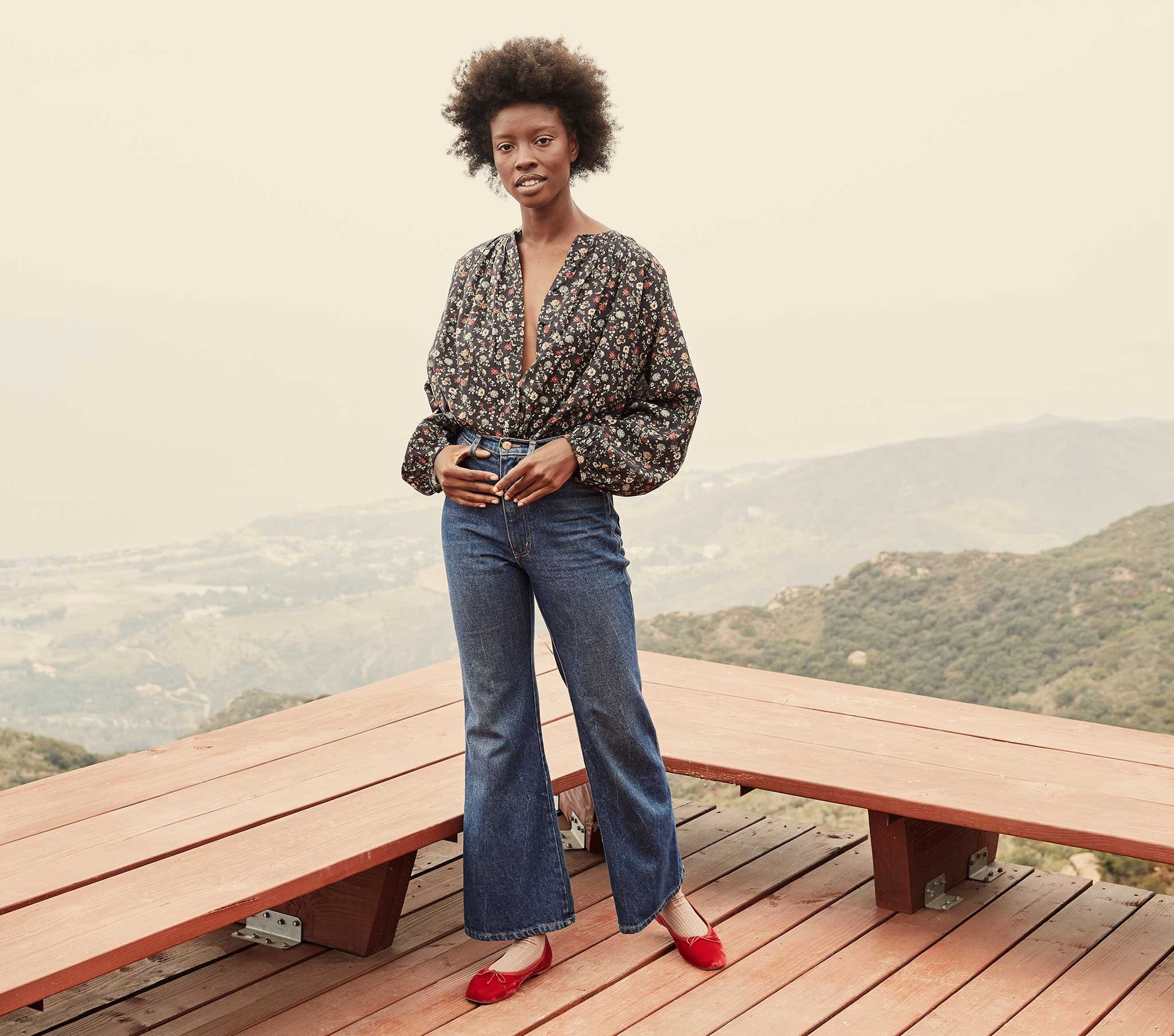 HMD -- THE JANE BLOUSE -- CAMPAGNE FLORAL view 3
