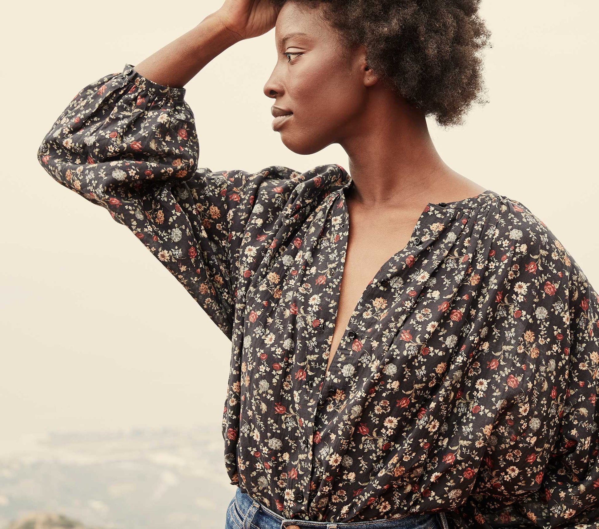 HMD -- THE JANE BLOUSE -- CAMPAGNE FLORAL view 5
