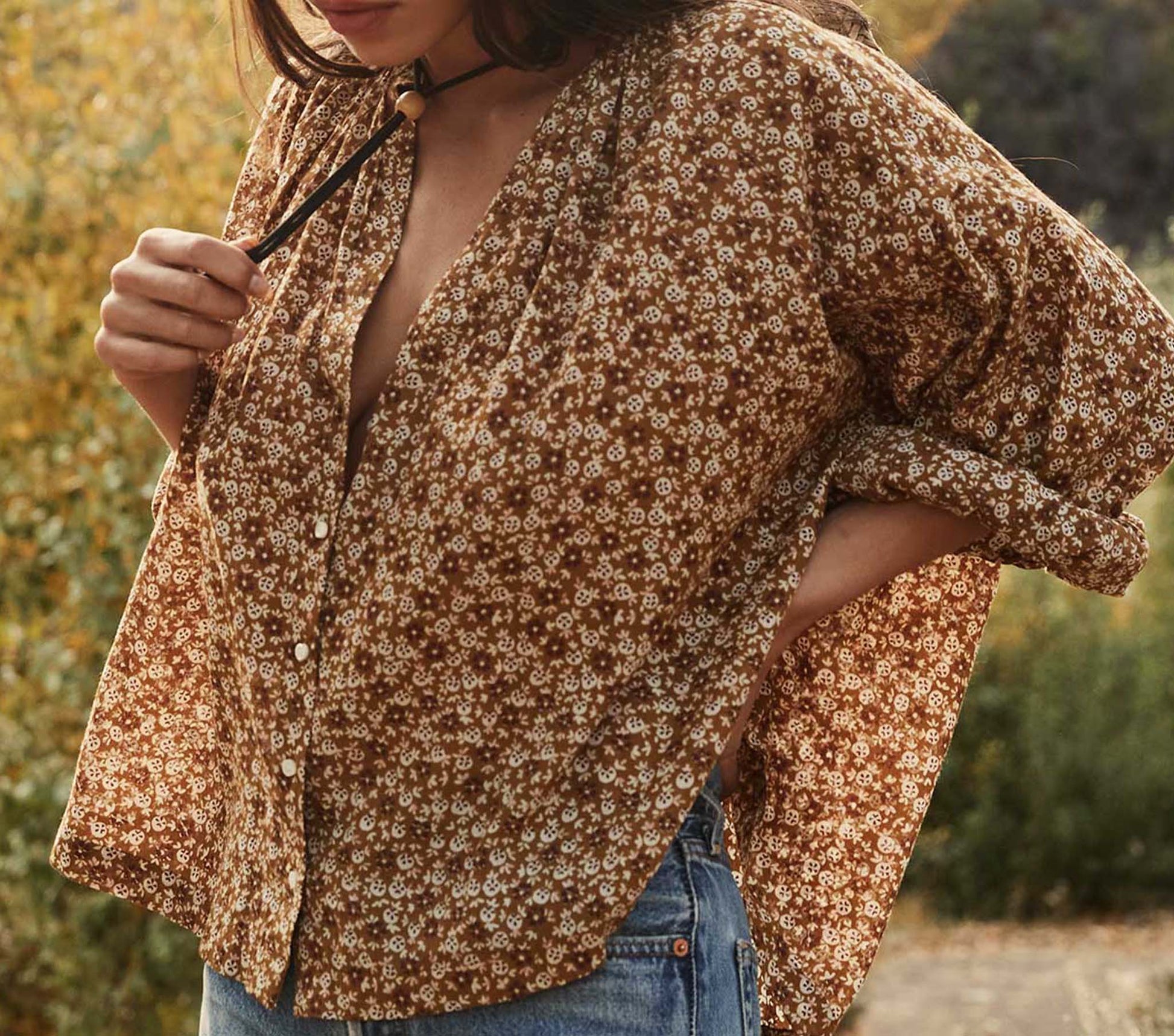 HMD -- THE JANE BLOUSE -- GOLDEN MESA FLOR view 2
