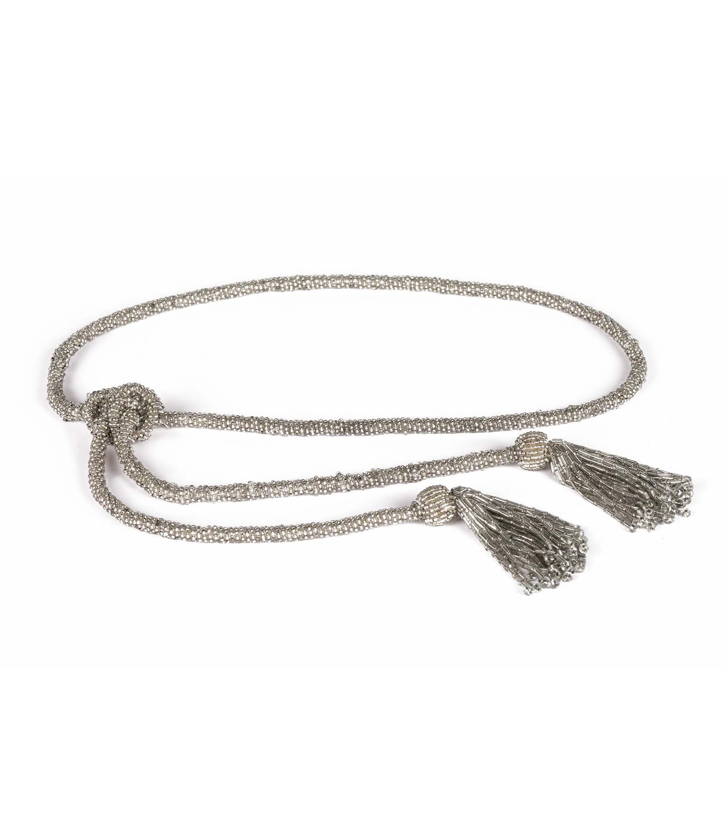 HMD -- KIKI BEADED BELT -- ANTIQUE STERLING