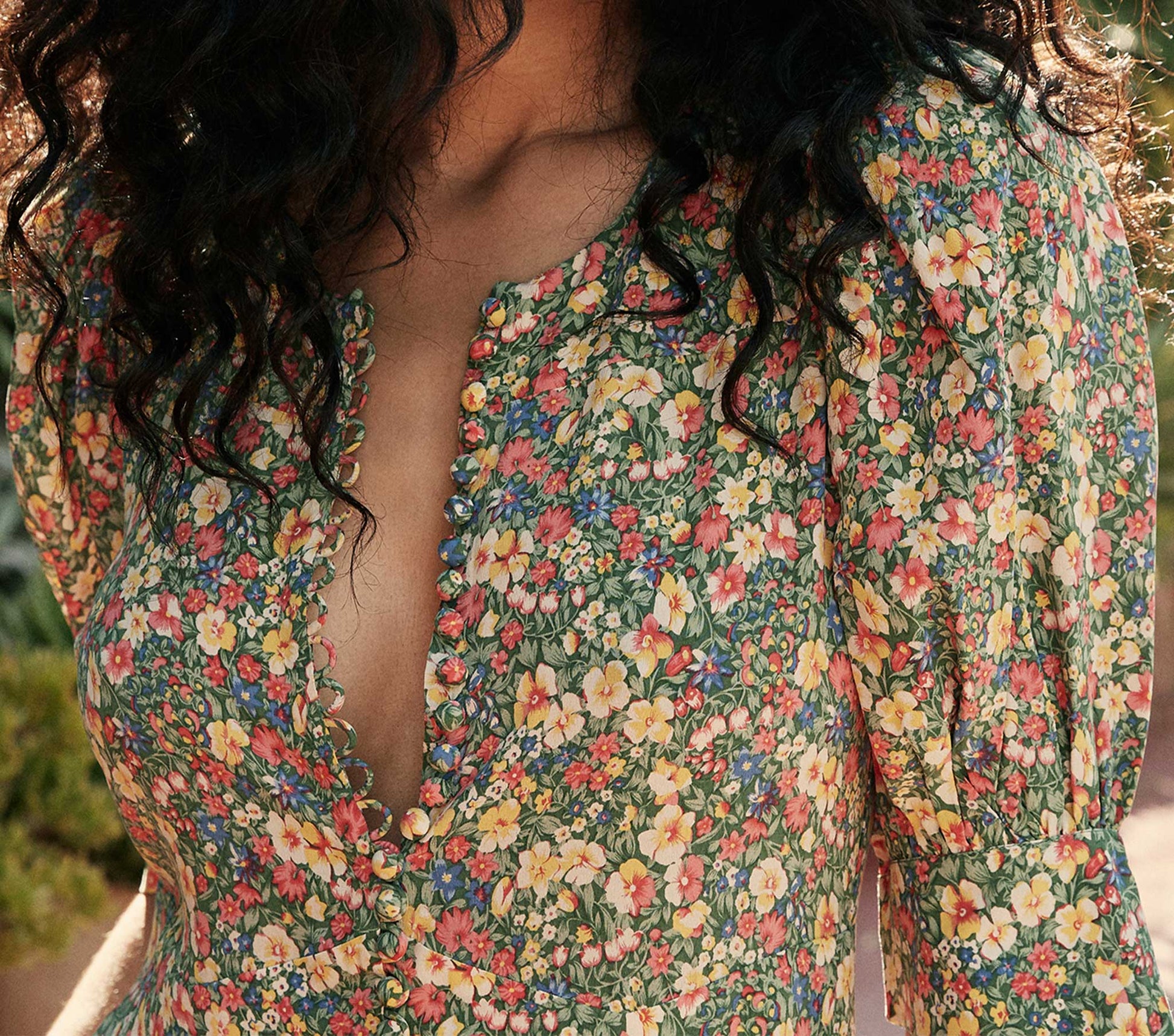 HMD -- LAUREL DRESS -- GREEN VALLEY FLORAL view 3
