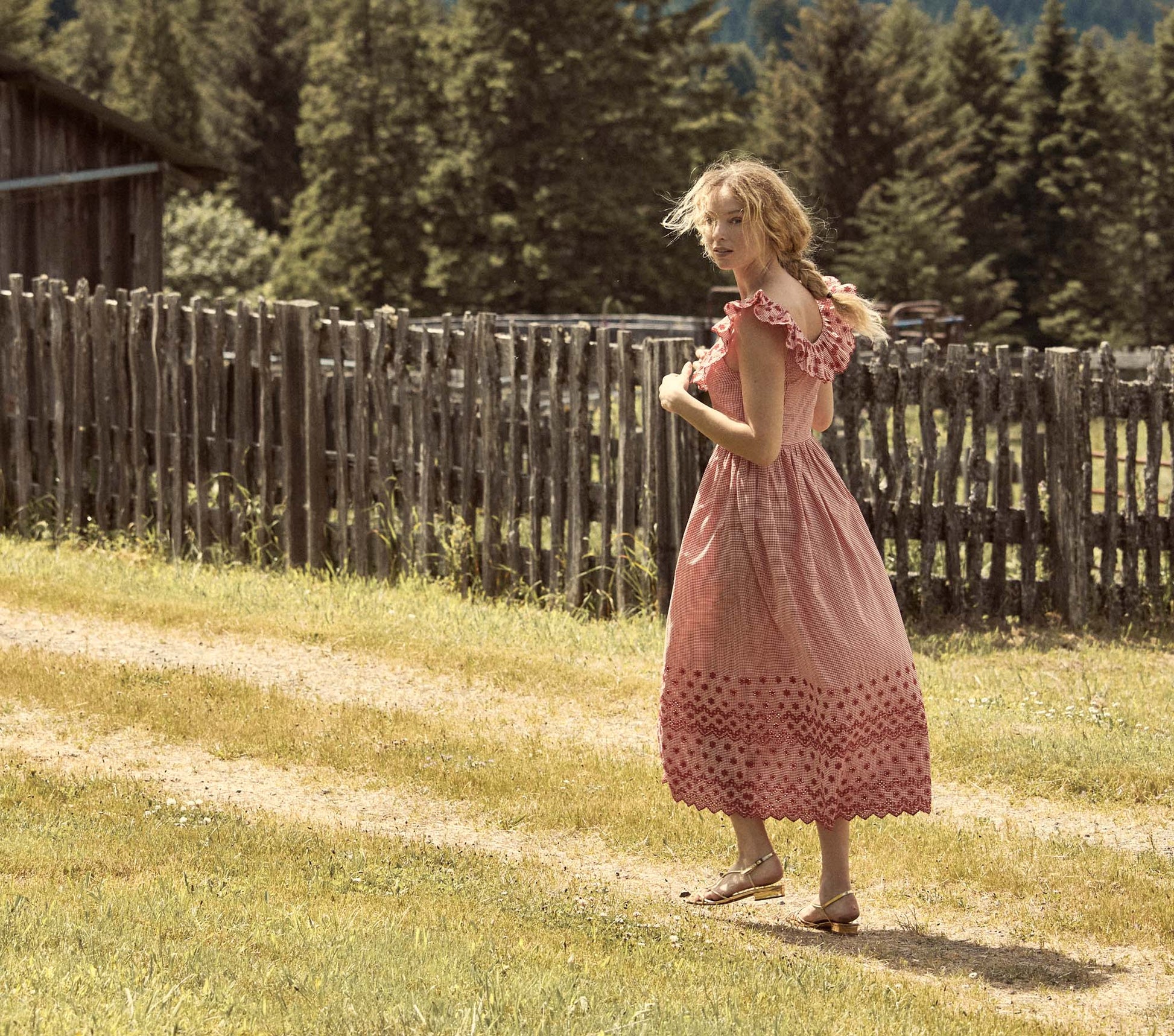 HMD -- LIESEL DRESS -- CERISE PARIS GINGHAM view 4
