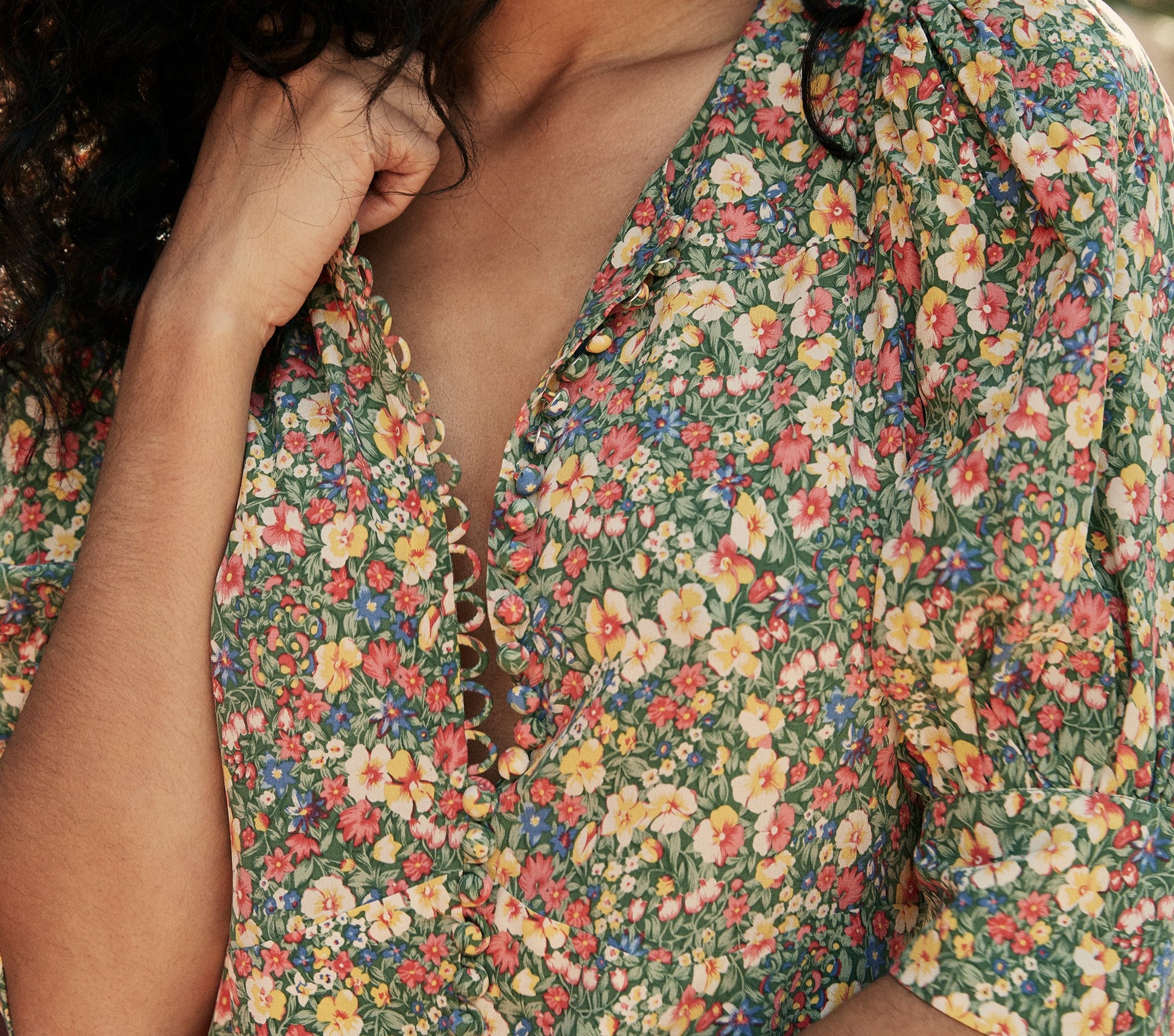 HMD -- LAUREL DRESS -- GREEN VALLEY FLORAL view 4
