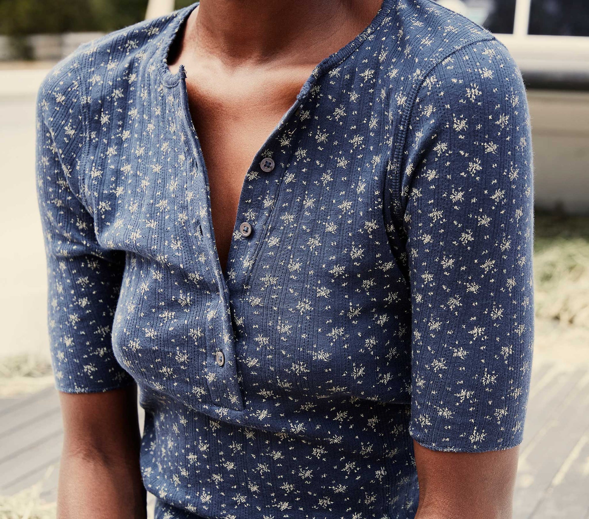 HMD -- LUCIA TEE -- NAVY WINDSWEPT FLORAL view 2
