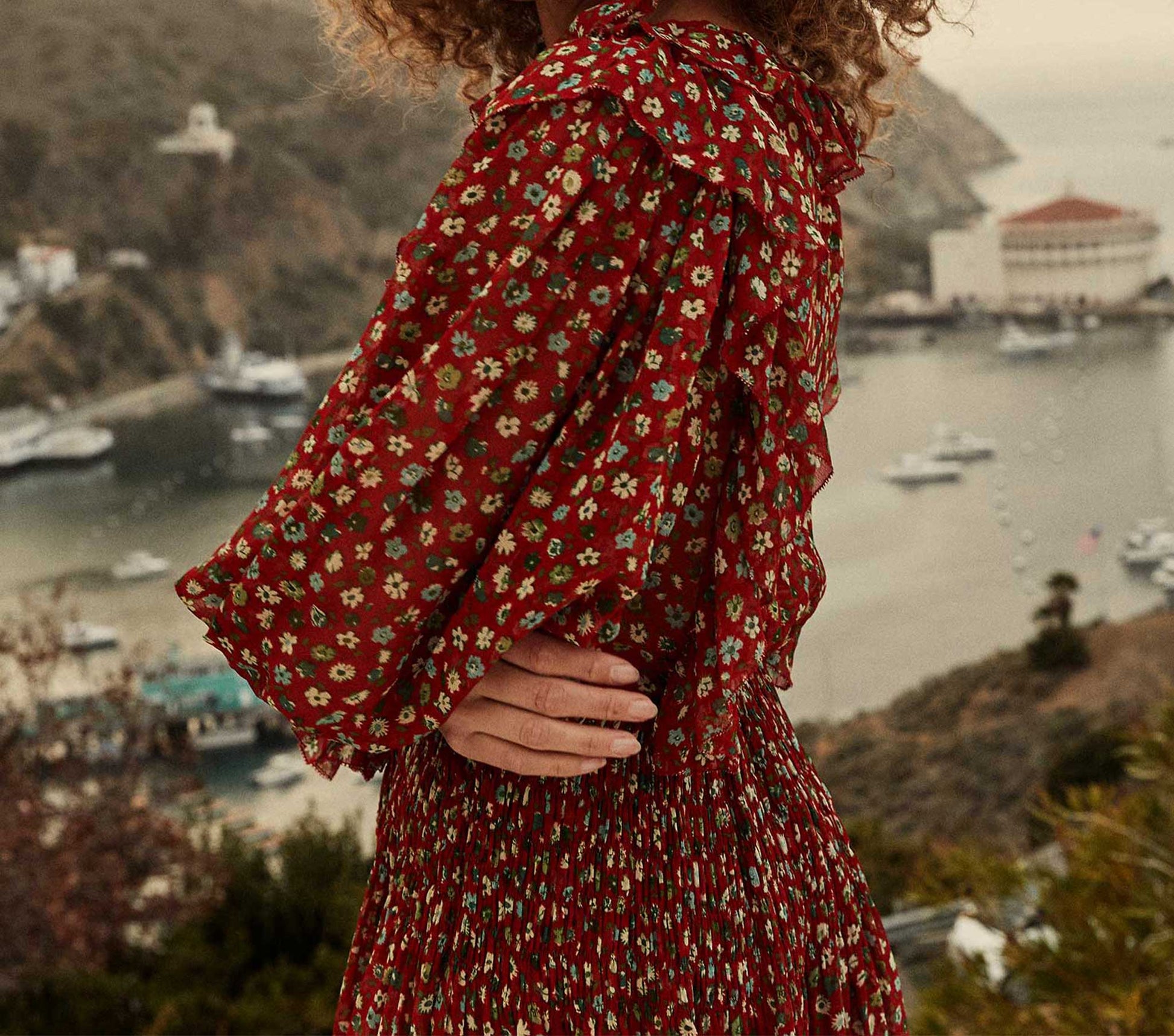 HMD -- MURIEL DRESS -- ROUGE TASHA GARDEN view 3
