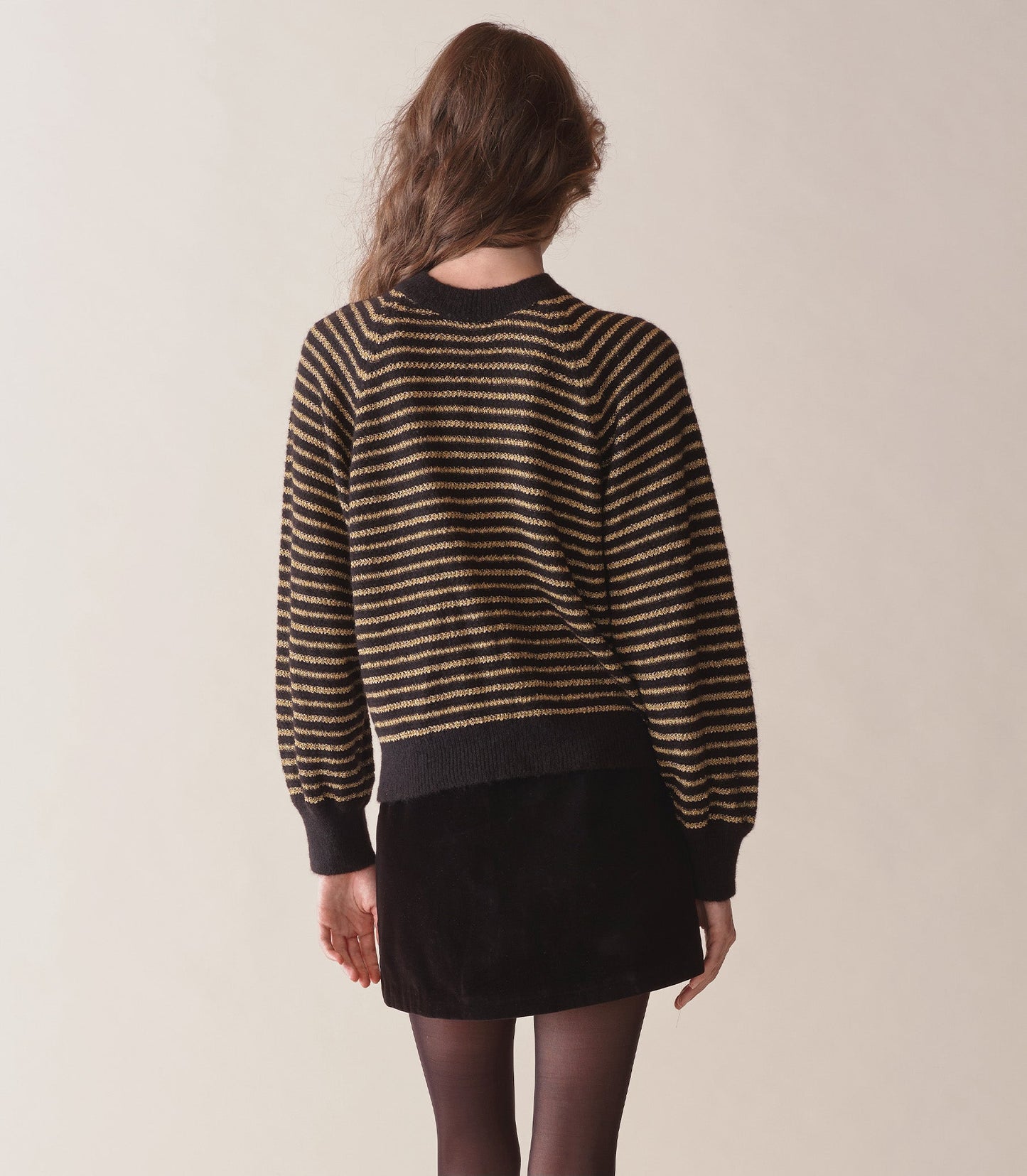 HMD -- MARSENA SWEATER -- BLACK AND GOLD