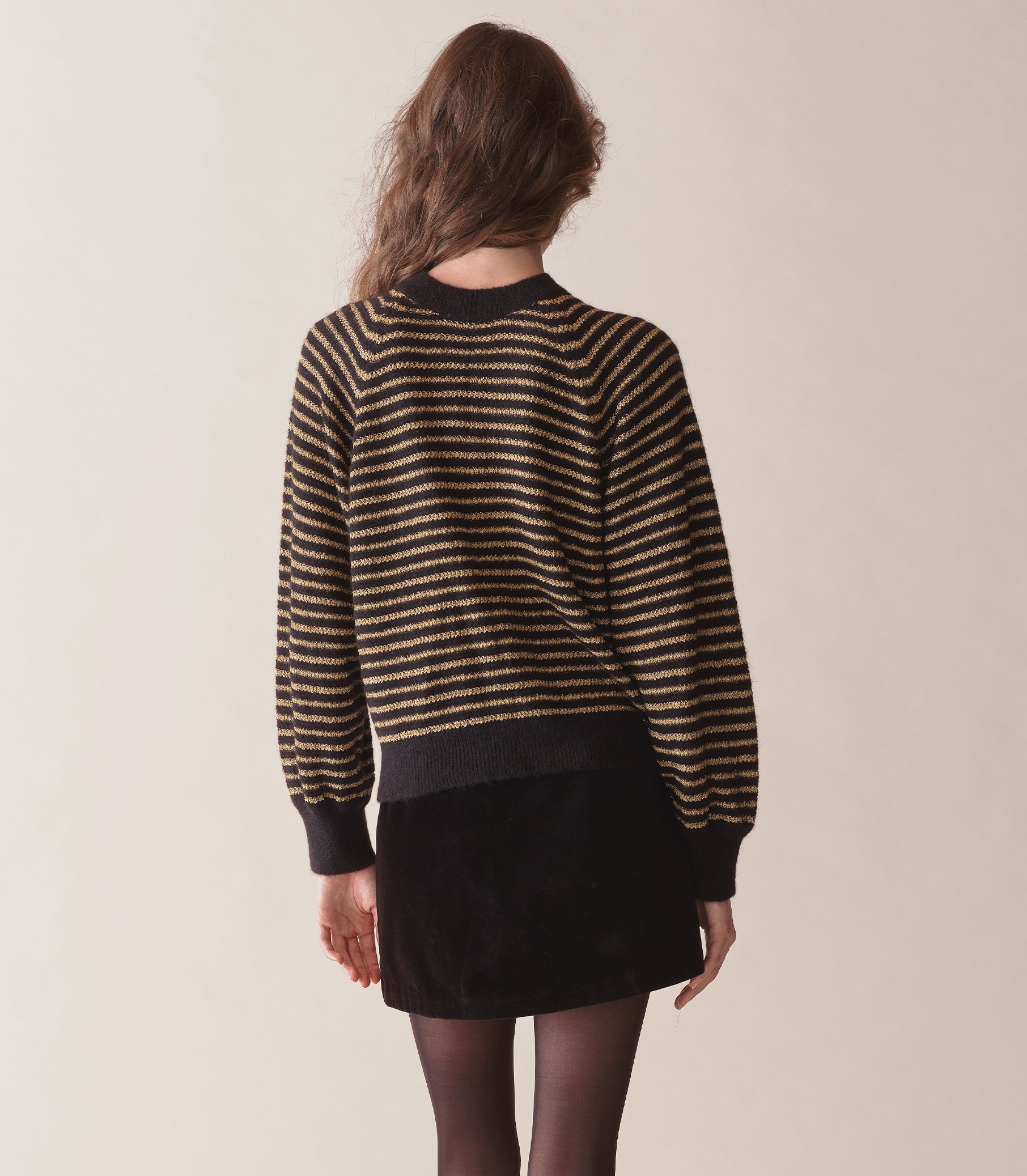 HMD -- MARSENA SWEATER -- BLACK AND GOLD view 3