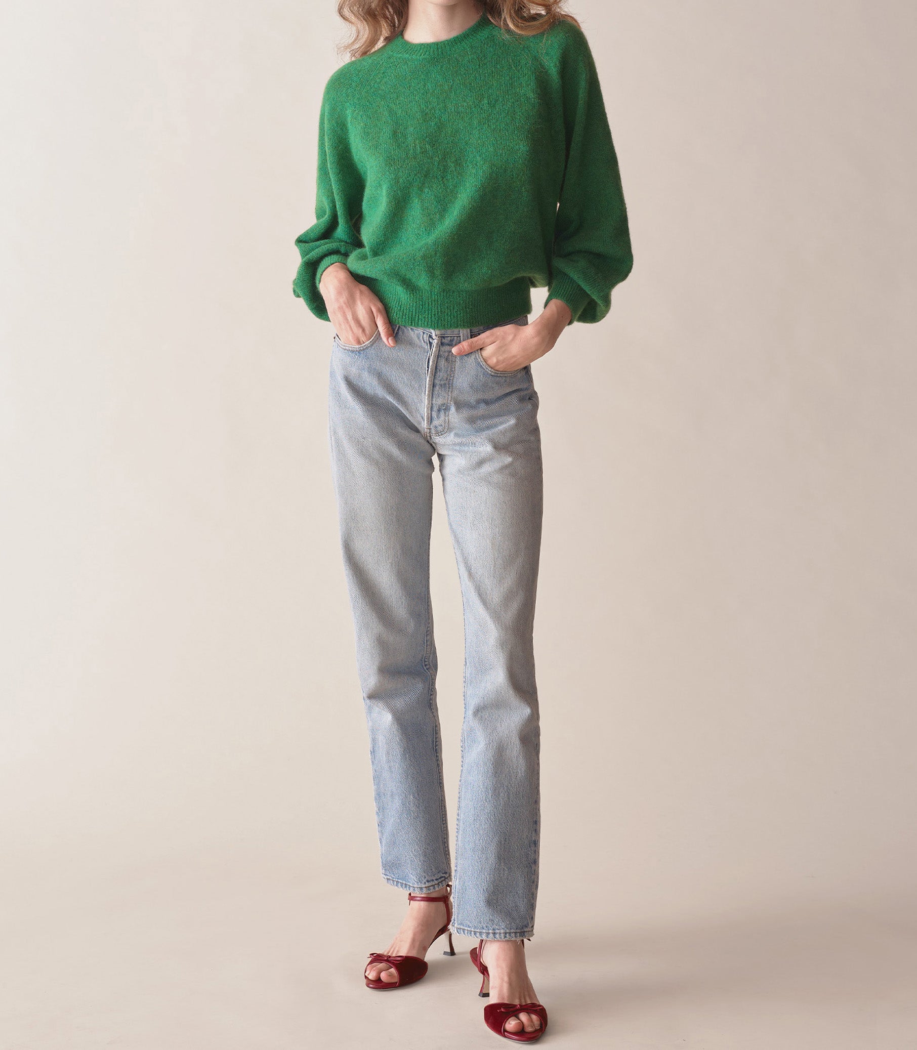 HMD -- MARSENA SWEATER -- EVERGREEN