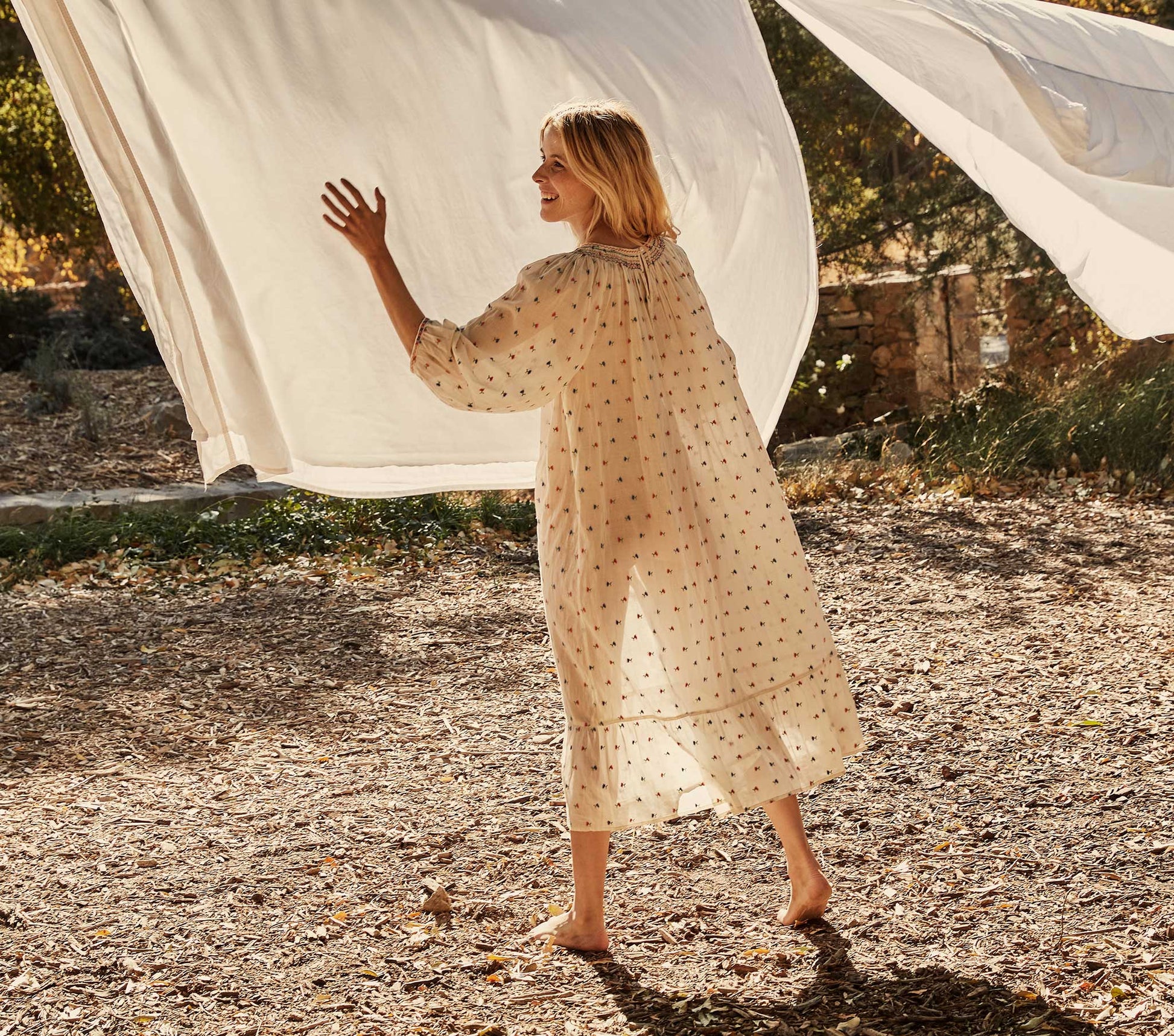 HMD -- MAYA DRESS -- CREAM CARNATION EMBROIDERY view 7
