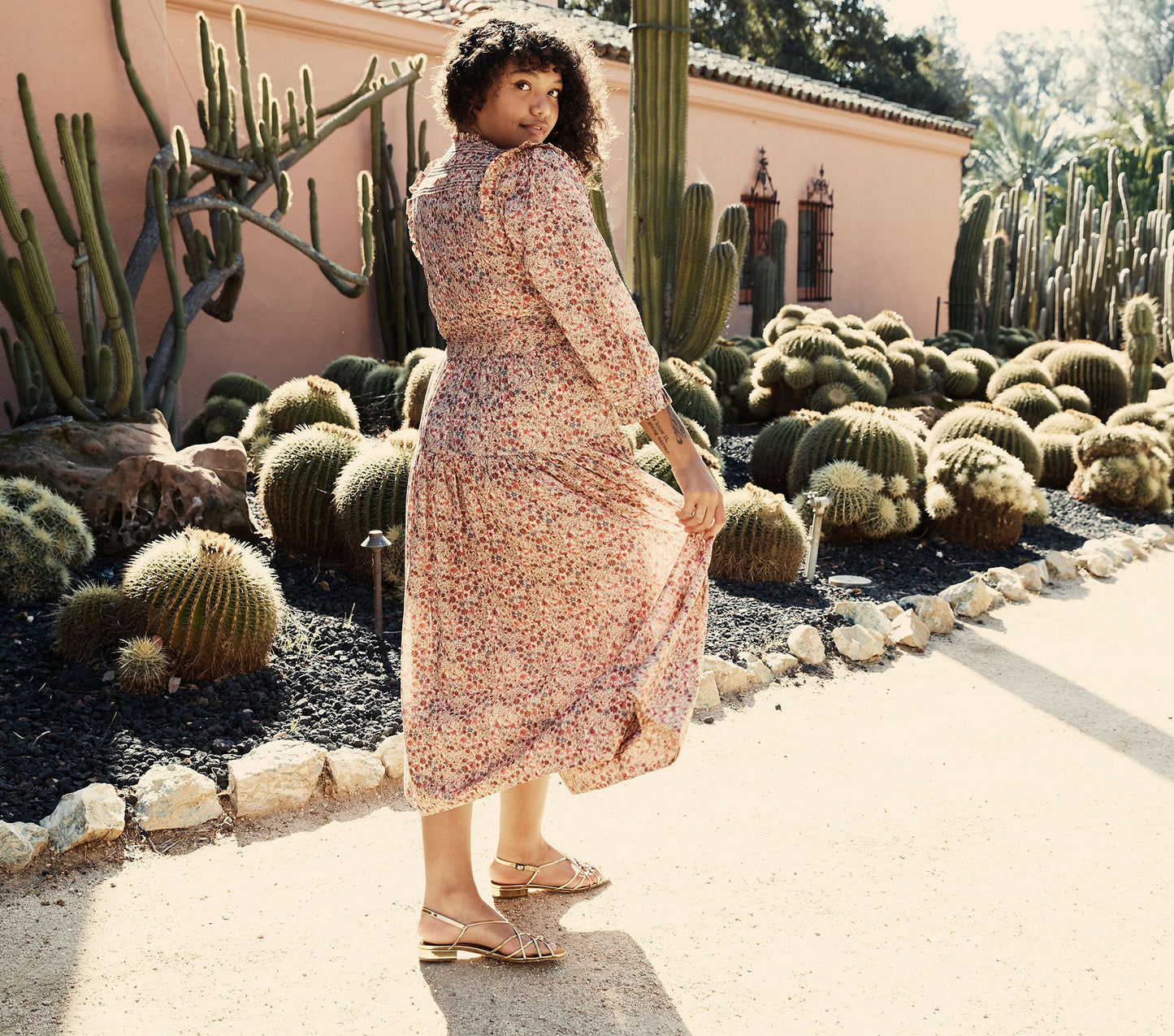 HMD -- MONET DRESS -- PINK VALLEY FLORAL