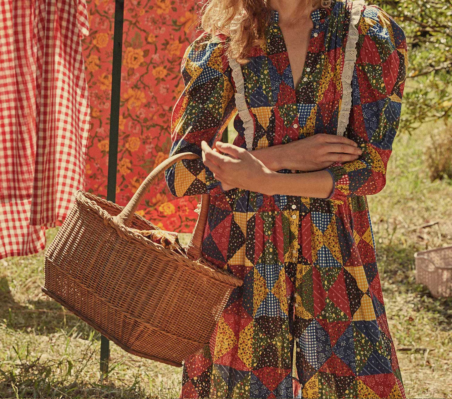 HMD -- NICOLETTE DRESS -- COUNTRYSIDE PATCHWORK PRINT