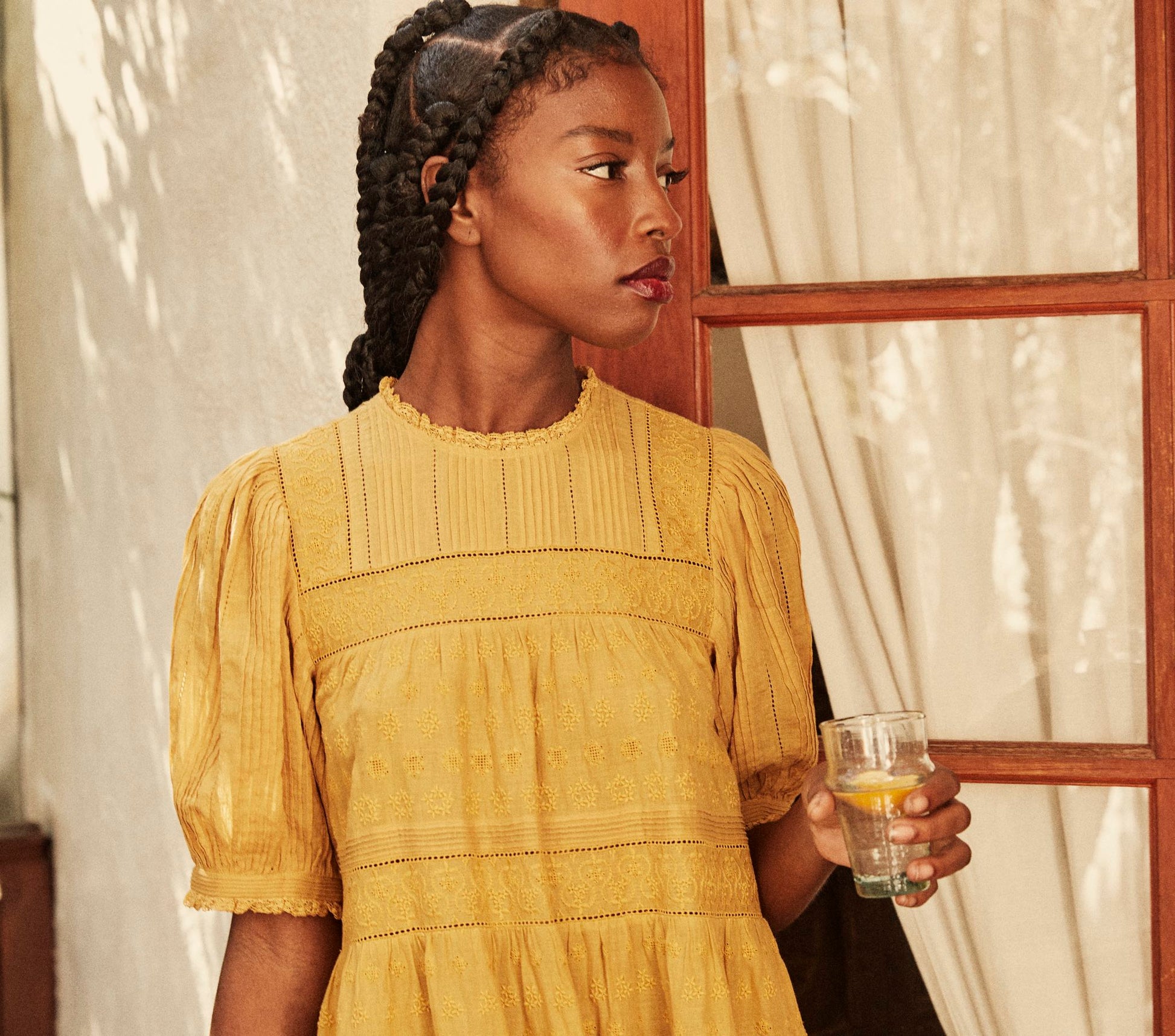 HMD -- NERINE DRESS -- WHEAT view 4
