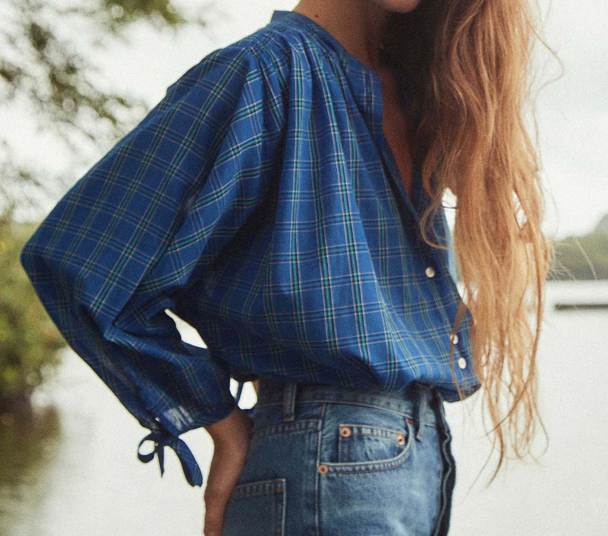 HMD -- O'KEEFFE TOP -- PARK LANE PLAID view 2
