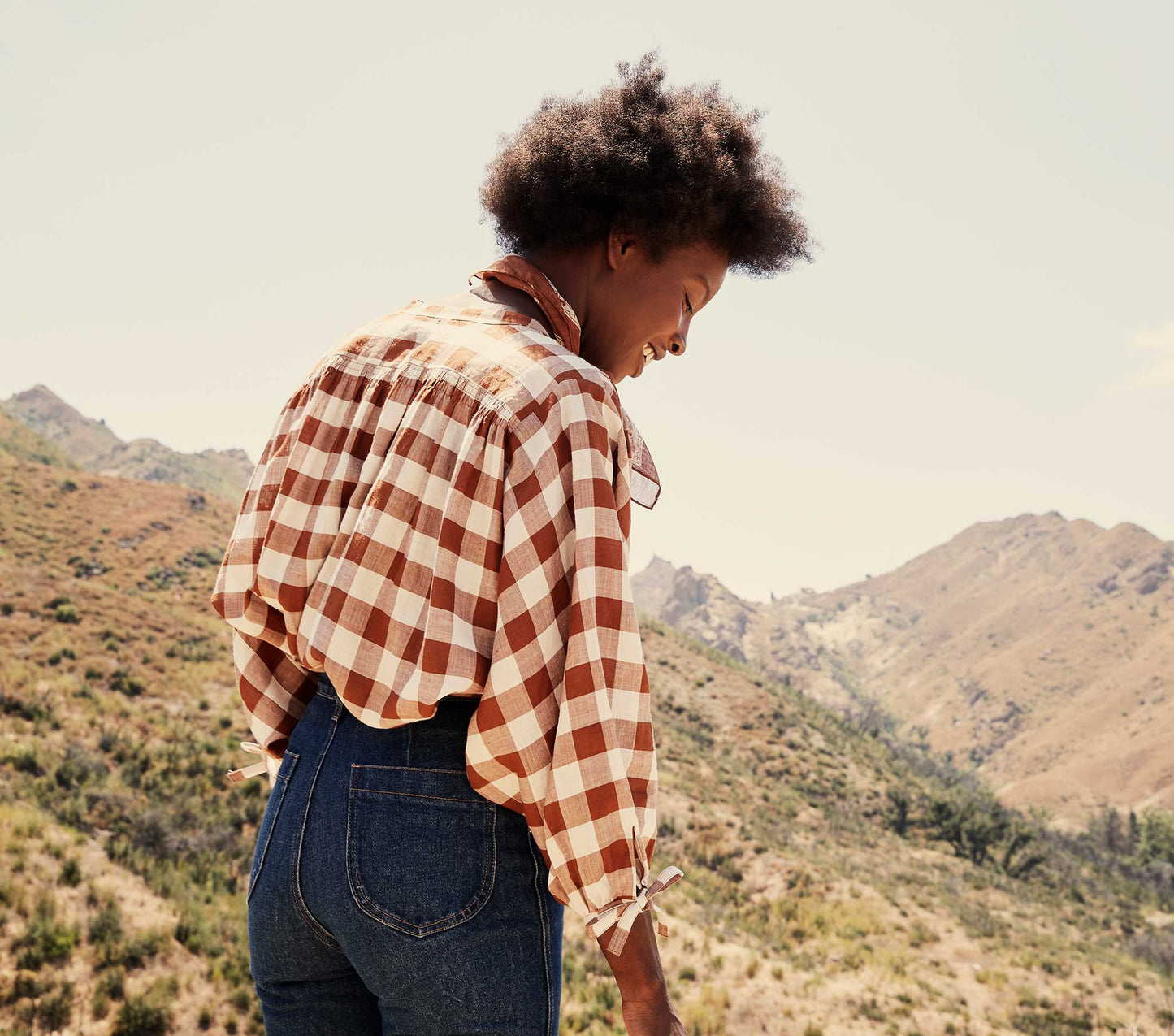 HMD -- O'KEEFFE TOP -- ST OUEN NUTMEG PLAID