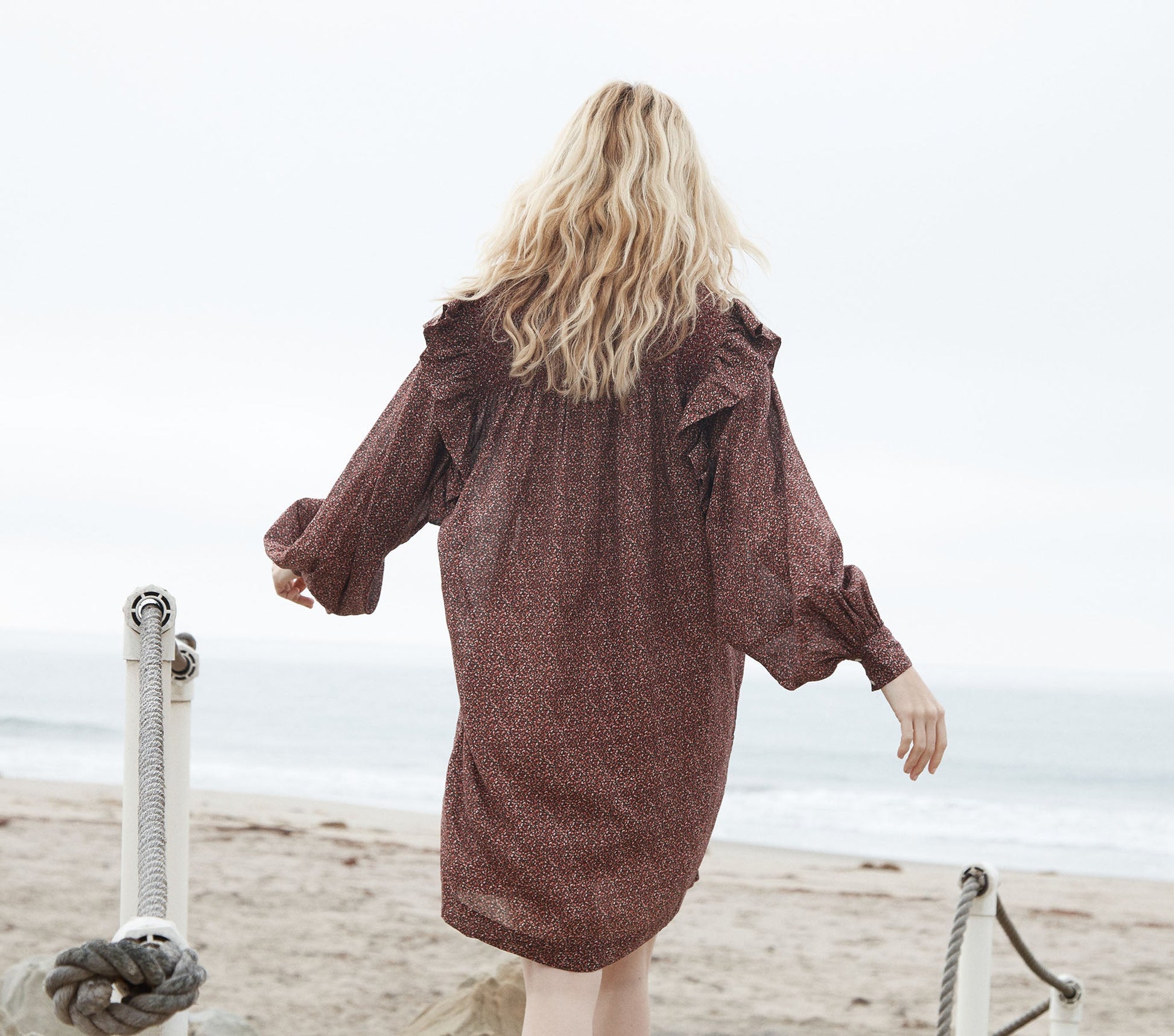 HMD -- OLIVER DRESS -- RUST DITZY FLORAL view 5
