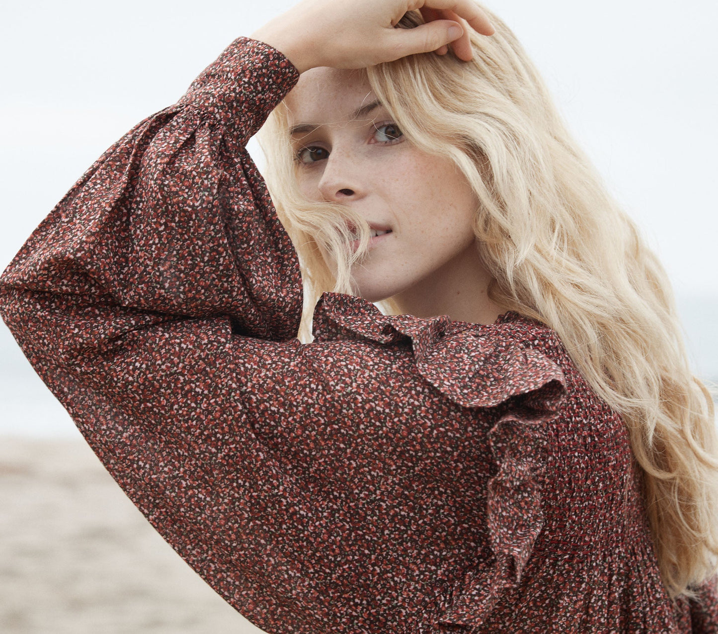 HMD -- OLIVER DRESS -- RUST DITZY FLORAL