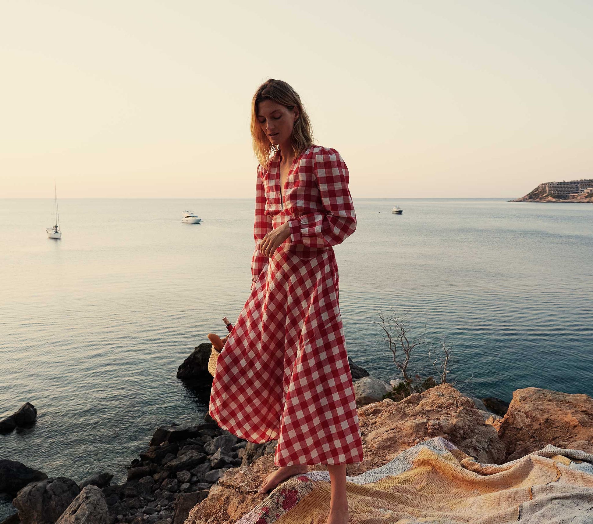 HMD -- CHARLESTON DRESS -- ST OUEN SWEET CHERRY PLAID view 2
