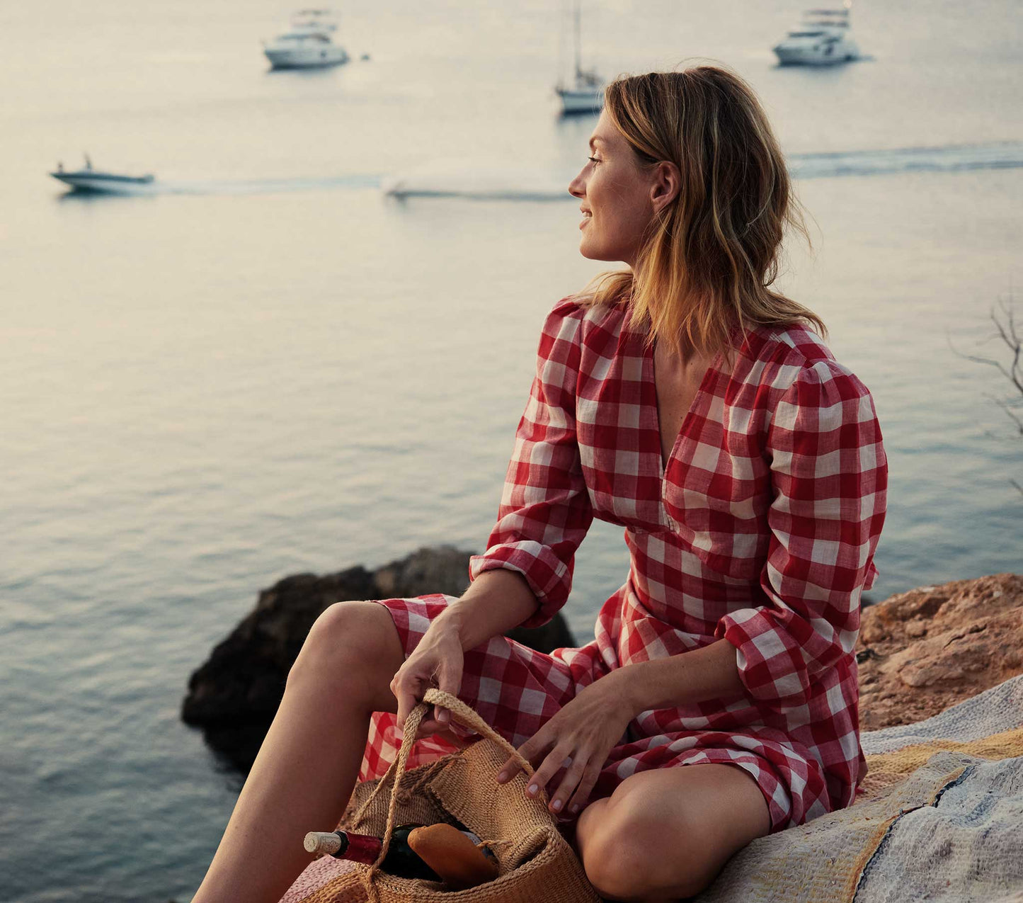 HMD -- CHARLESTON DRESS -- ST OUEN SWEET CHERRY PLAID
