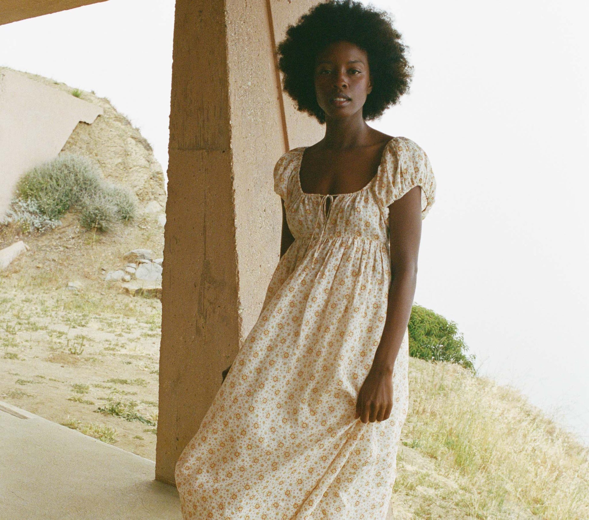 HMD -- PIAZZA DRESS -- ALABASTER COUNTRYSIDE CALICO view 1
