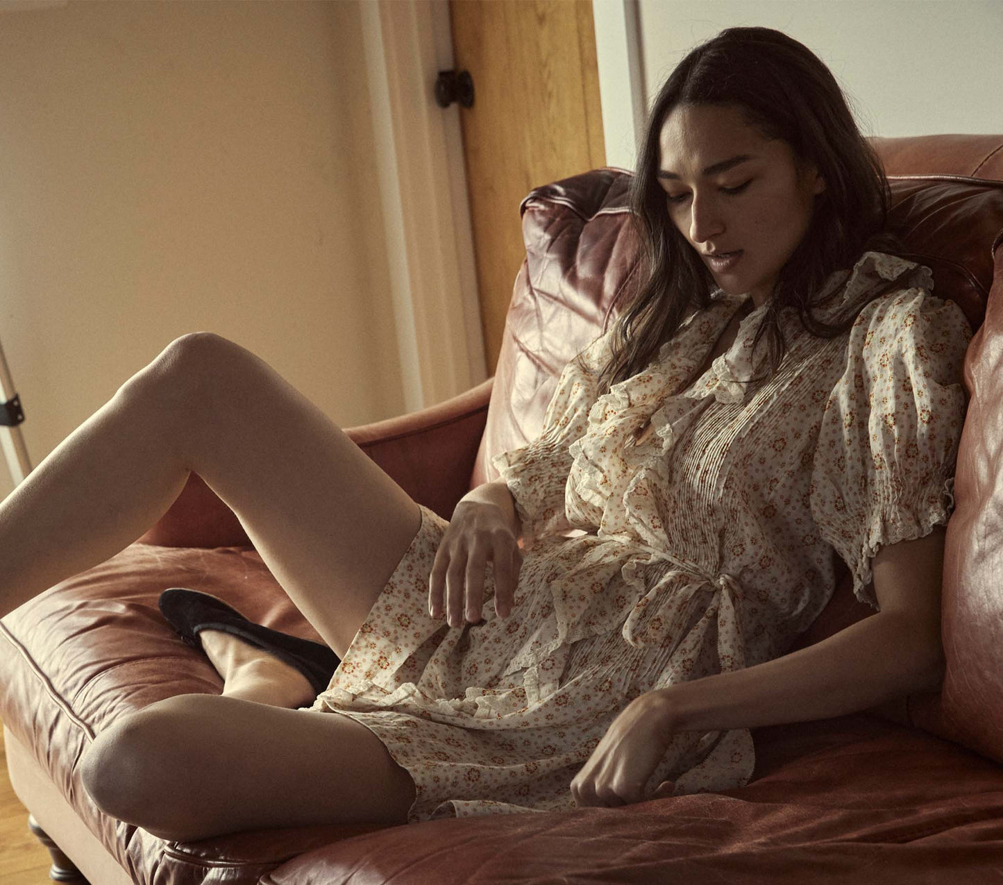 HMD -- PIPER DRESS -- ALABASTER COUNTRYSIDE CALICO