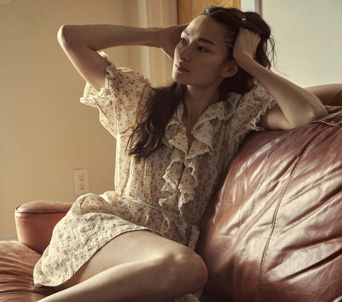 HMD -- PIPER DRESS -- ALABASTER COUNTRYSIDE CALICO