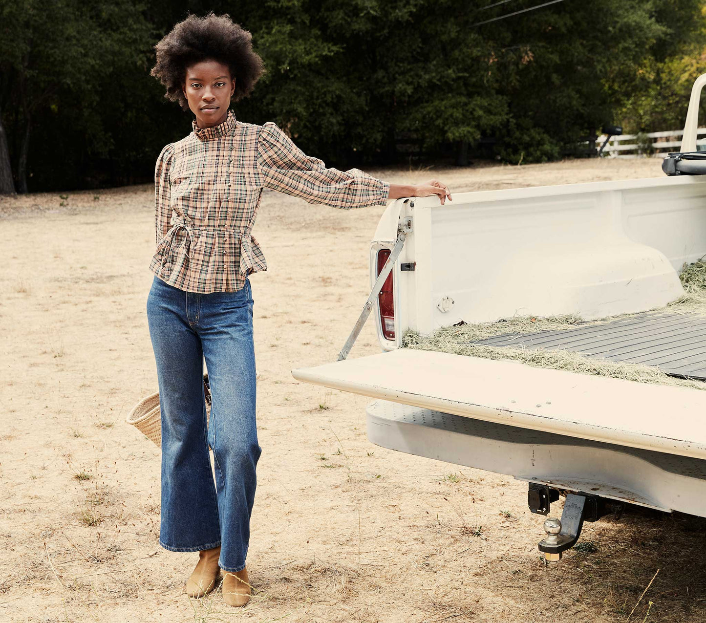 HMD -- PALMERA TOP -- BLUSH PROMENADE PLAID