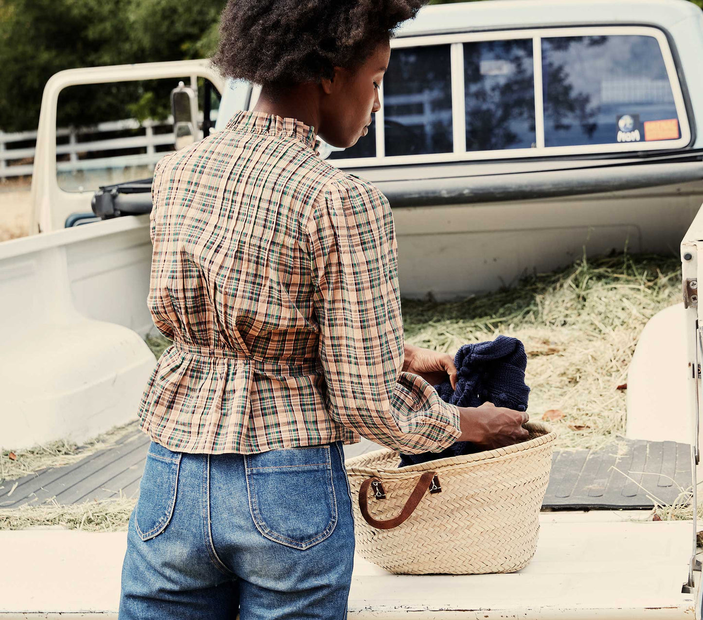 HMD -- PALMERA TOP -- BLUSH PROMENADE PLAID