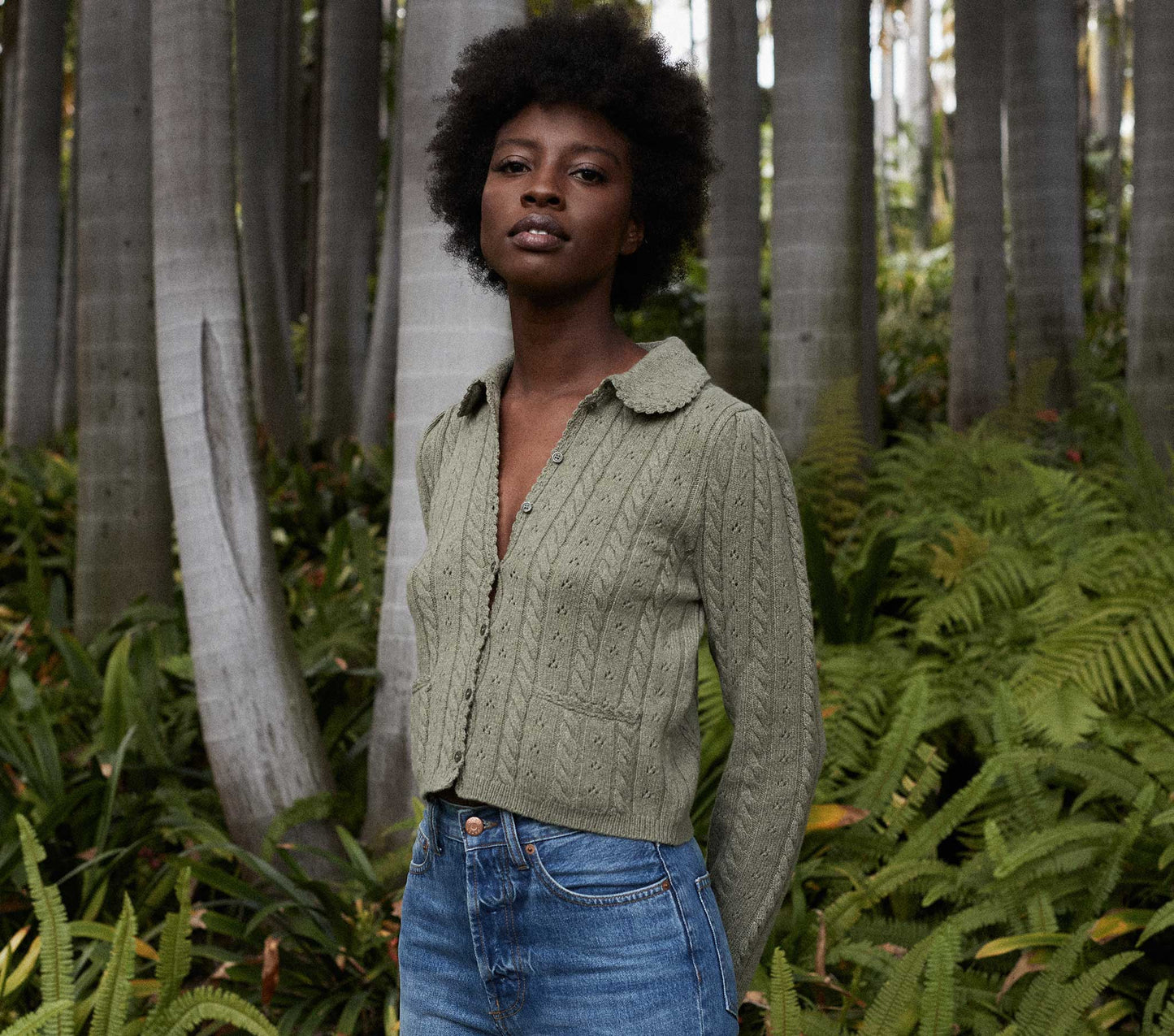 HMD -- POSEY CARDIGAN SWEATER -- FERN