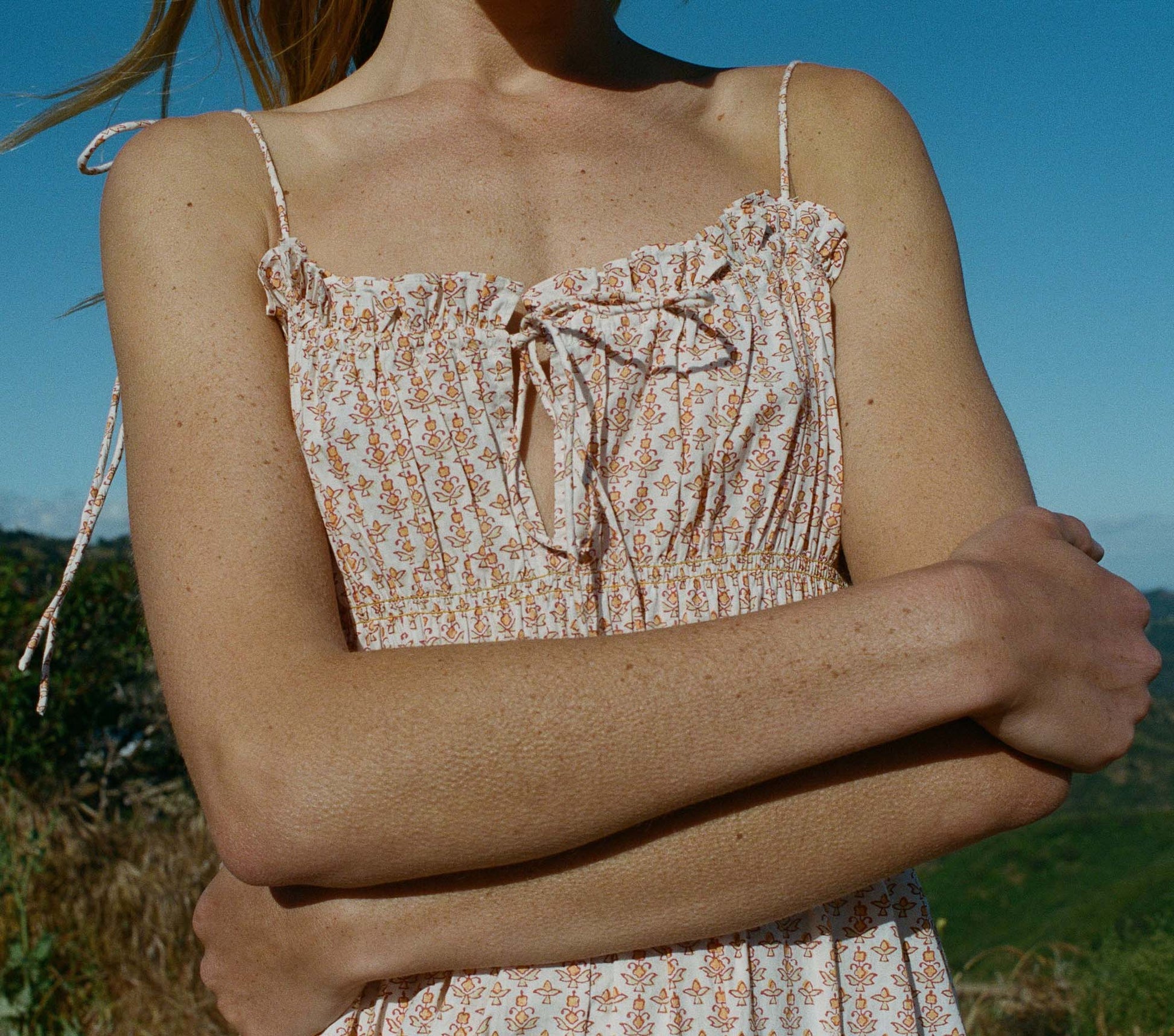 HMD -- RHODA DRESS -- MARIGOLD MEADOWS view 1
