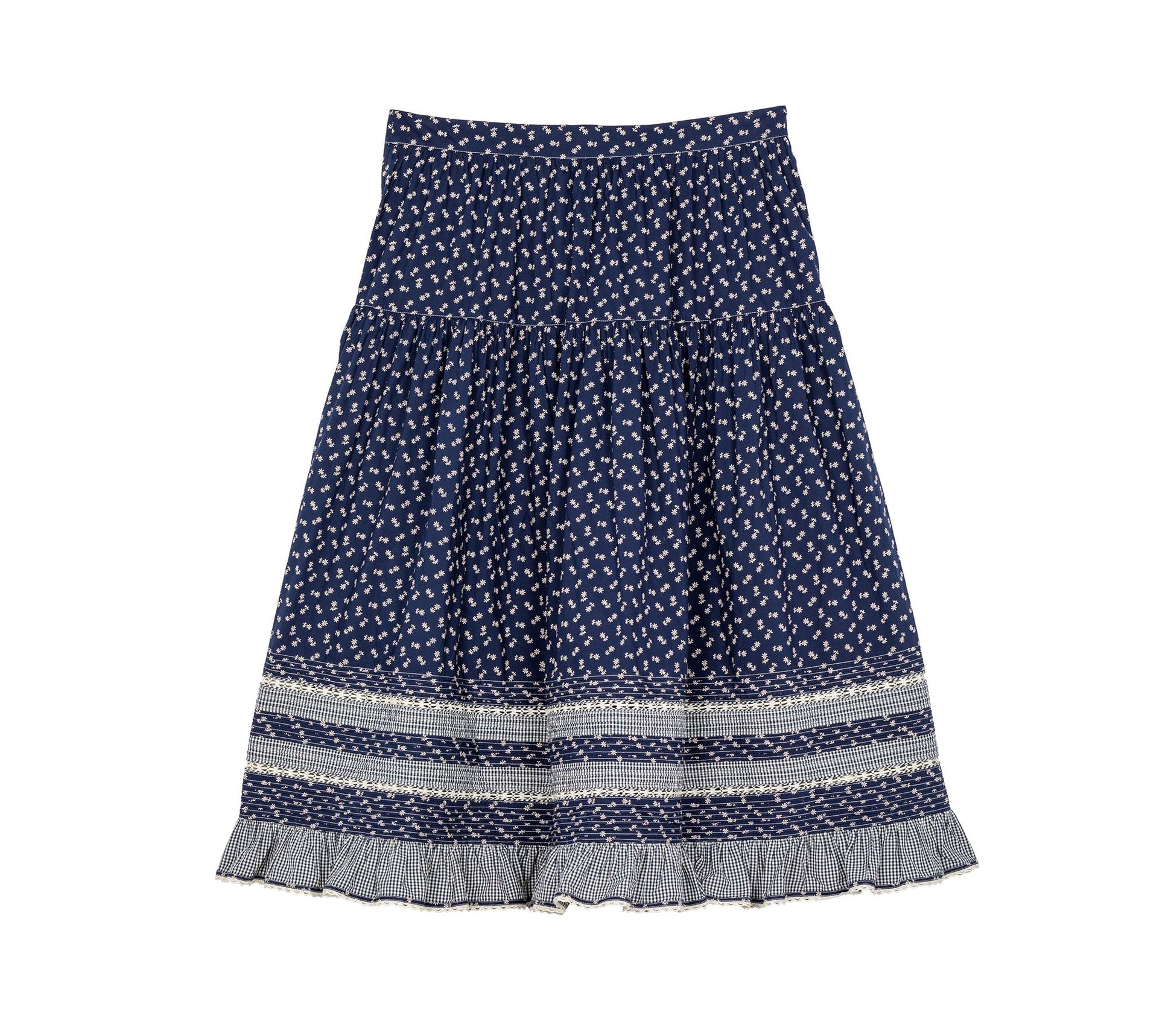 HMD -- ROSANNA SKIRT -- INDIGO CALICO view 3
