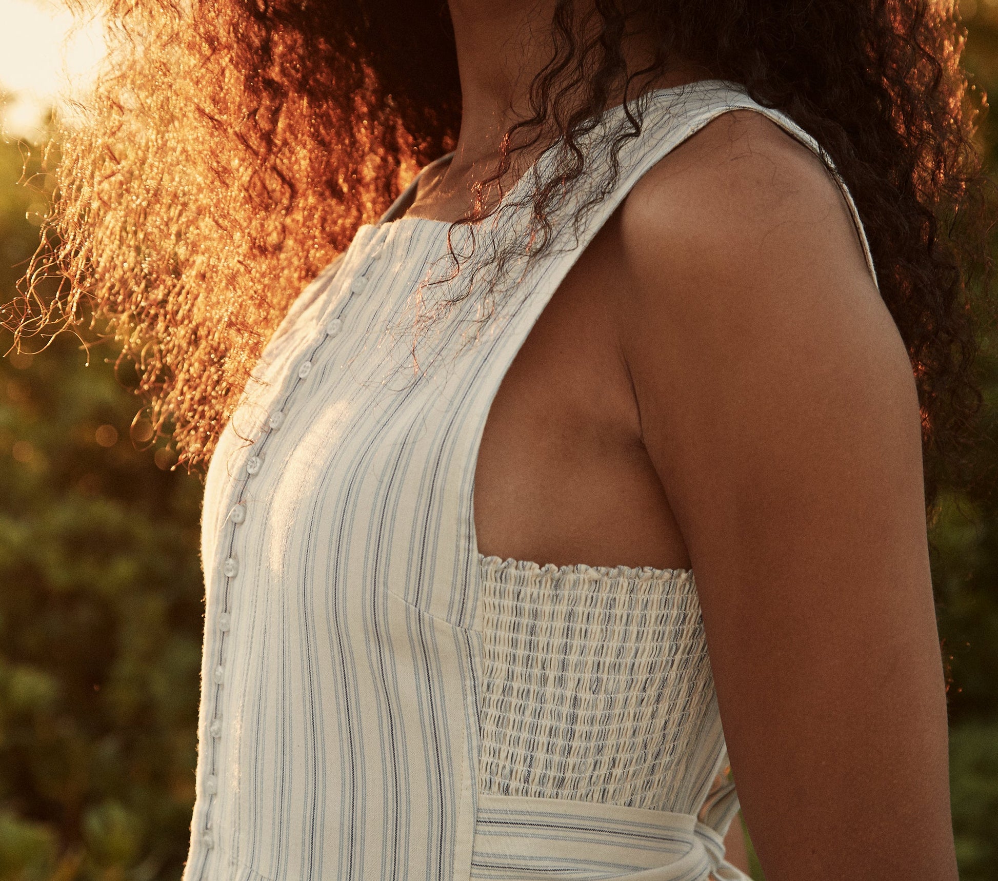 HMD -- REM DRESS -- STRIPED CHAMBRAY view 2
