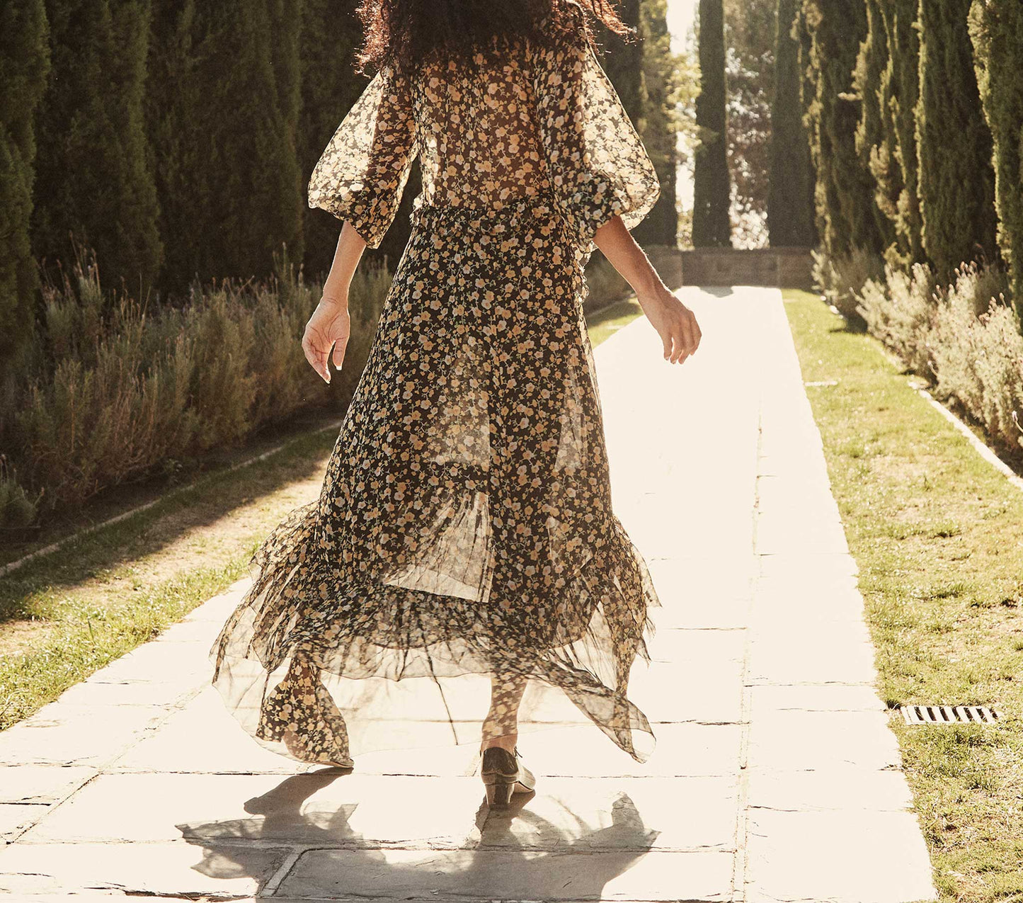 HMD -- SAFFRON DRESS -- DIANTHUS MEADOW