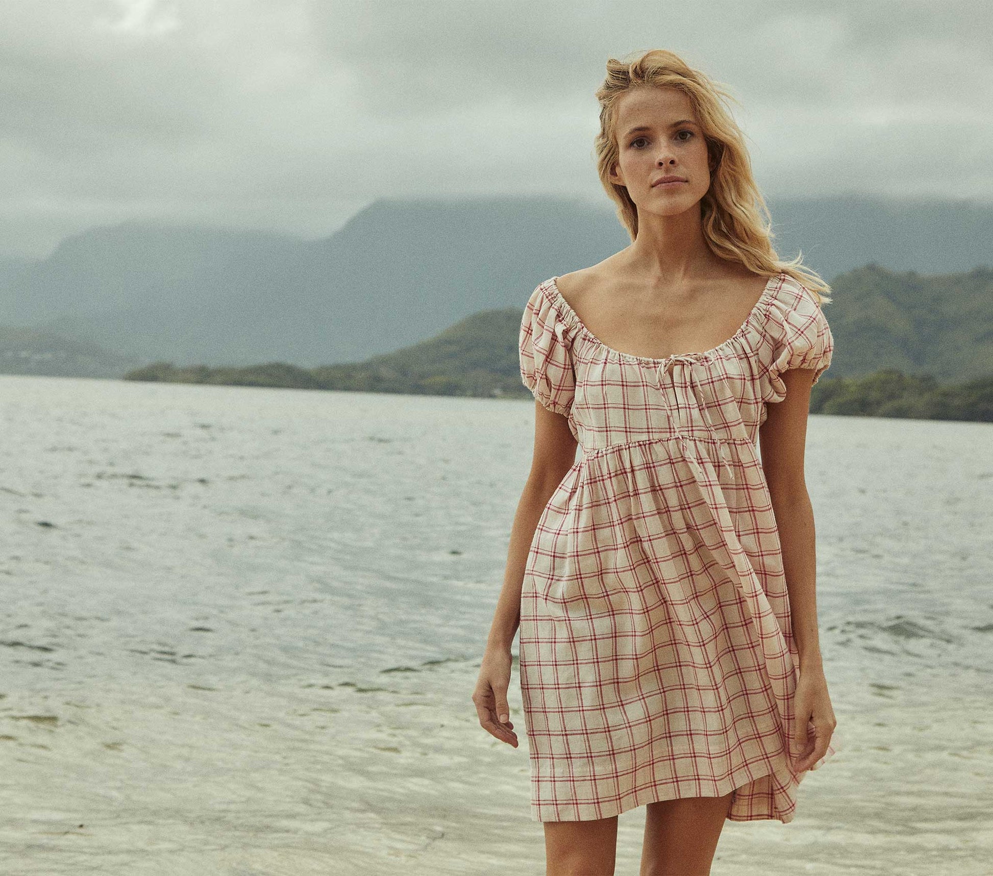 HMD -- SARRIA DRESS -- RED ATTICUS PLAID view 3
