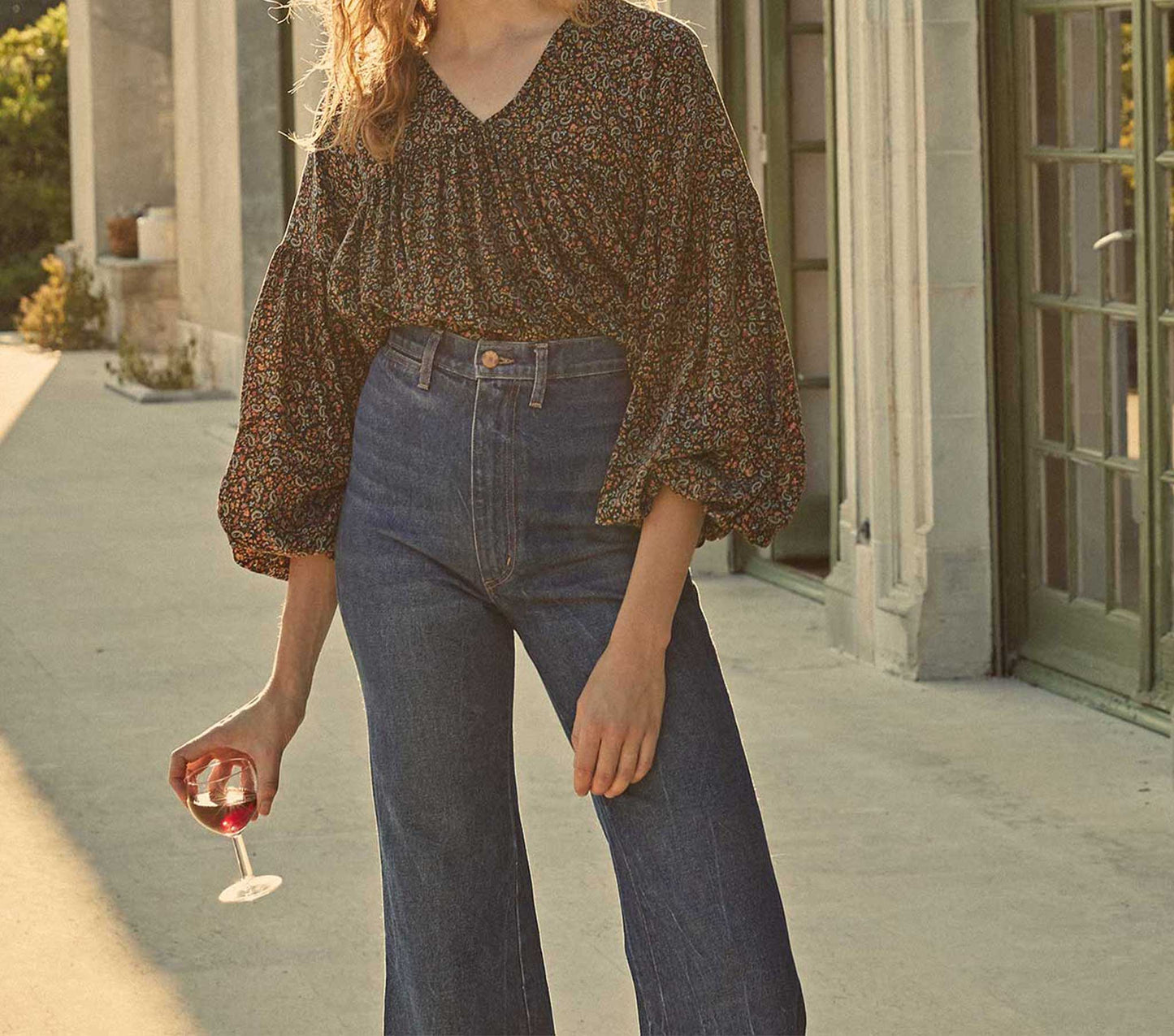 HMD -- SAVONA TOP -- BLACK SAINT CLAUDE PAISLEY