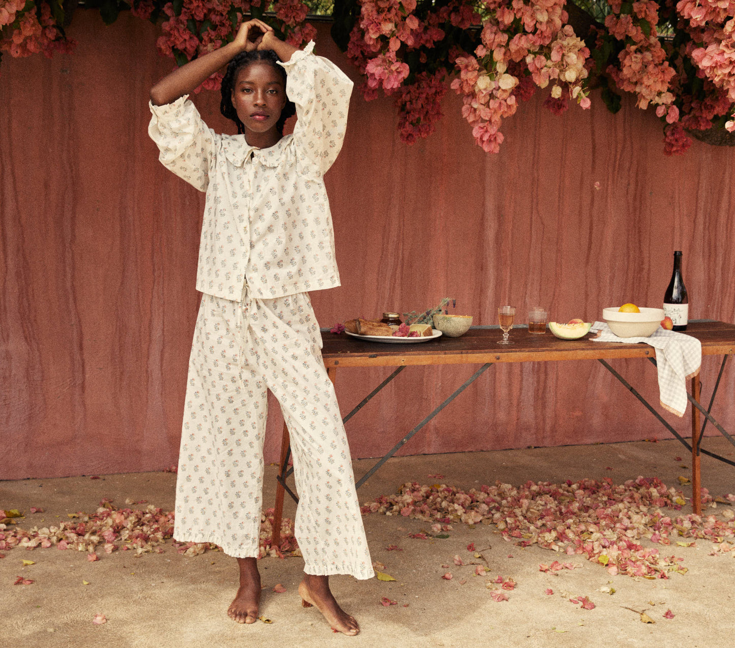 HMD -- LEMON PANT -- RED DAHLIA BLOCK PRINT