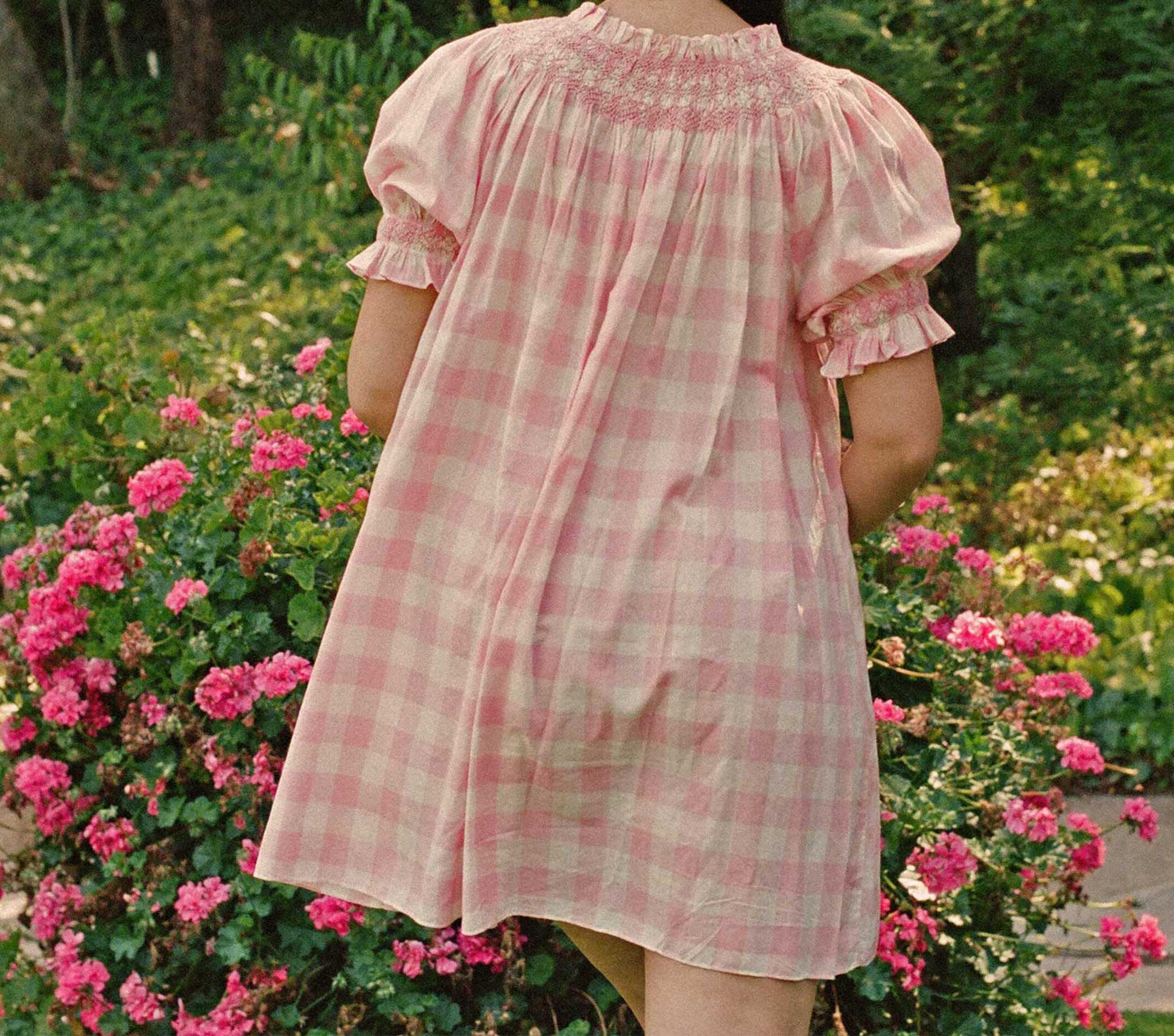 HMD -- SUREAU DRESS -- ROSETTE GINGHAM view 3
