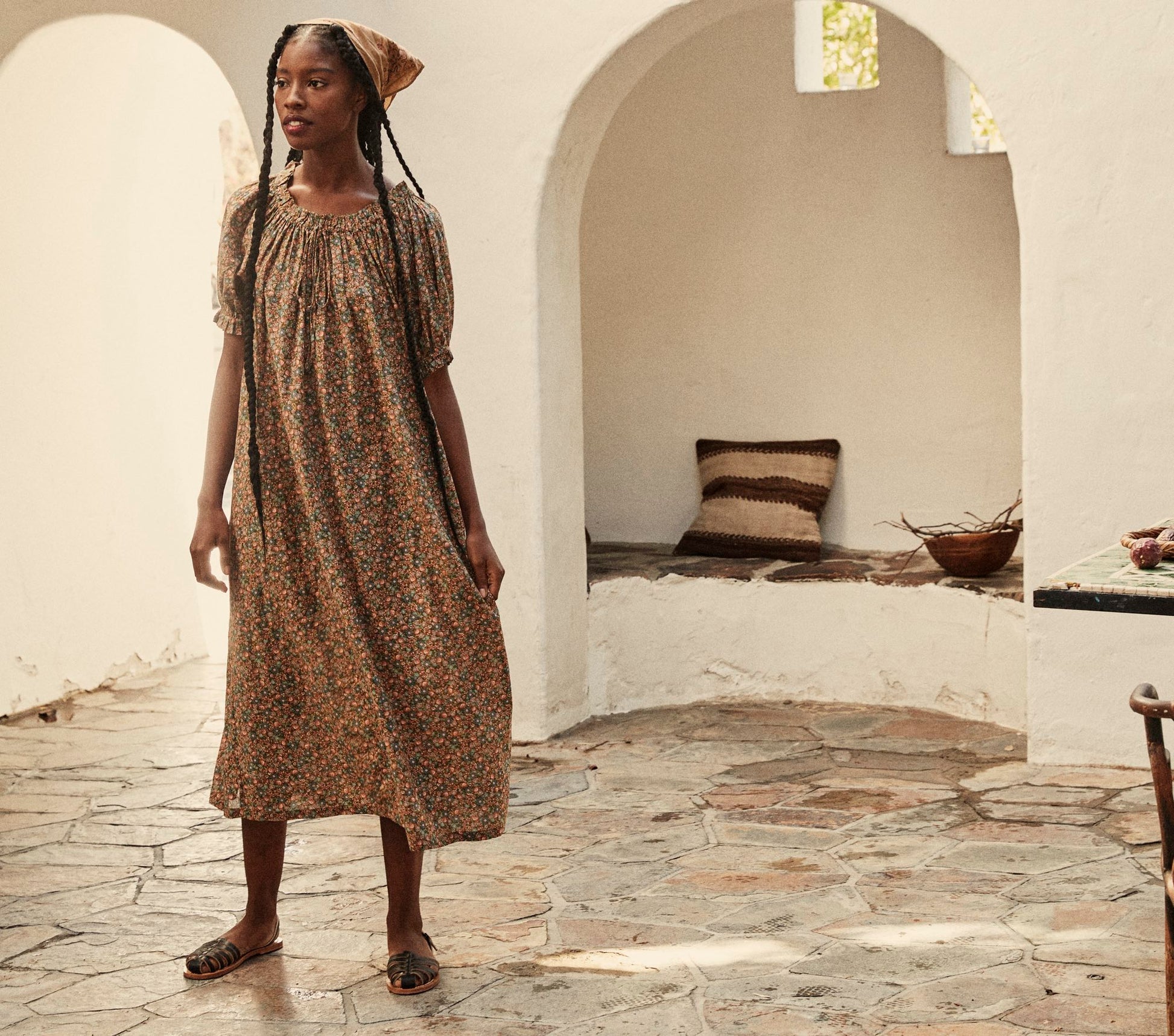 HMD -- SAFFLOWER DRESS -- YELLOW LAUREL CANYON ROSE view 3
