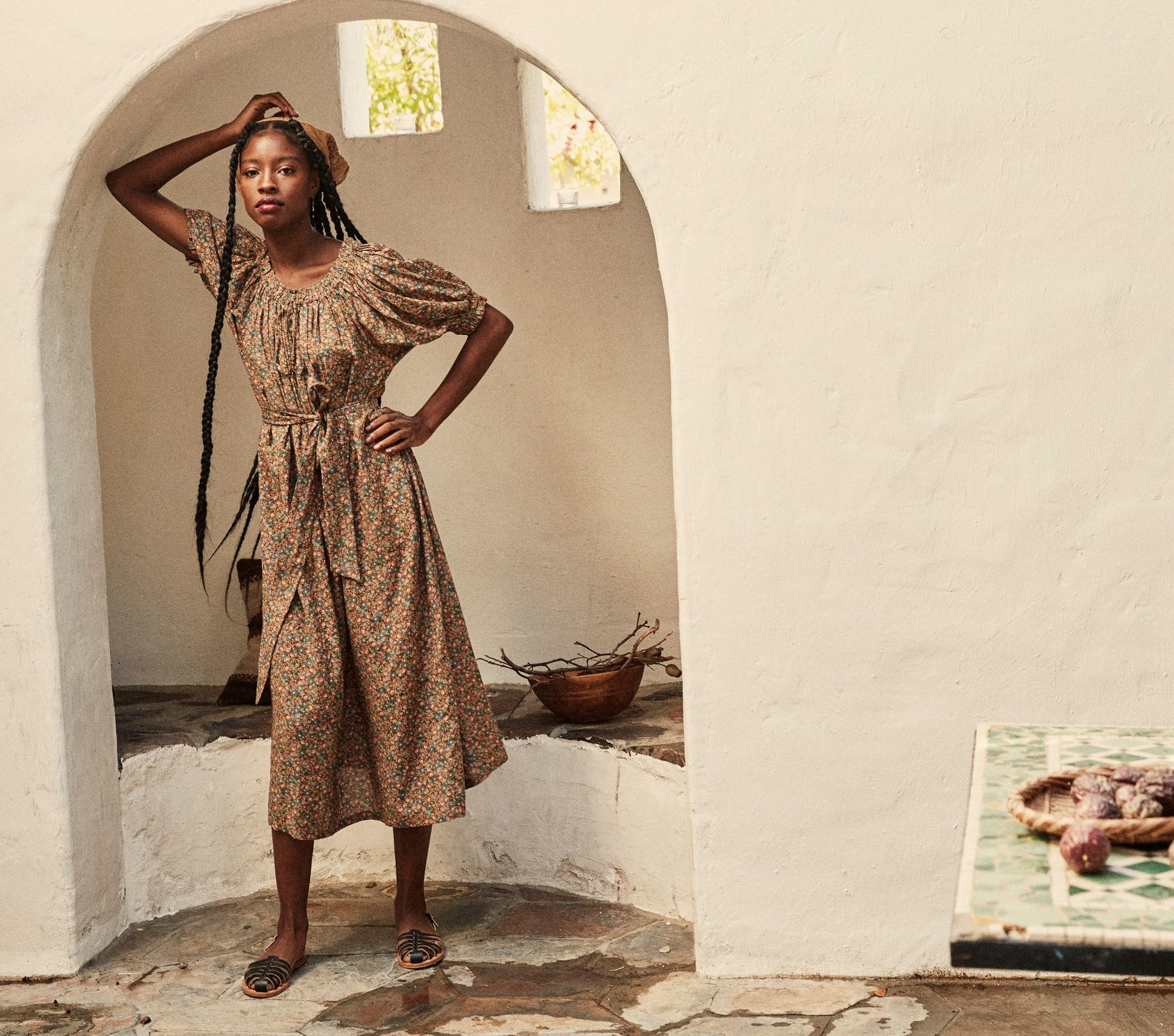 HMD -- SAFFLOWER DRESS -- YELLOW LAUREL CANYON ROSE view 5
