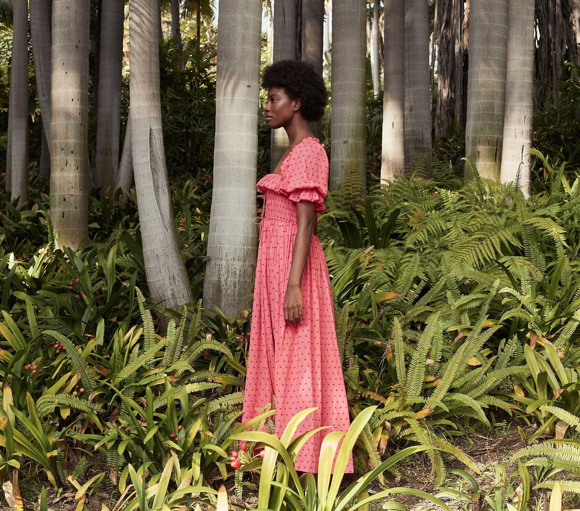 HMD -- SOL DRESS -- TEA ROSE SWISS DOT view 2
