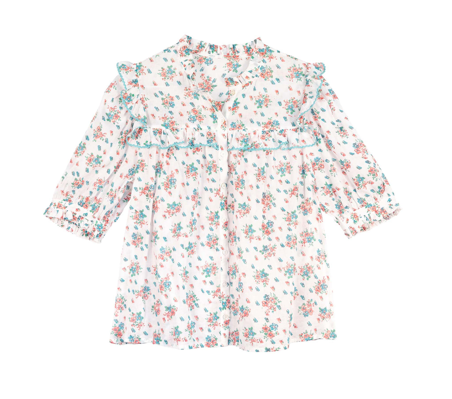 HMD -- TANGELO TOP -- FLEUR DE ROSETTE PRINT