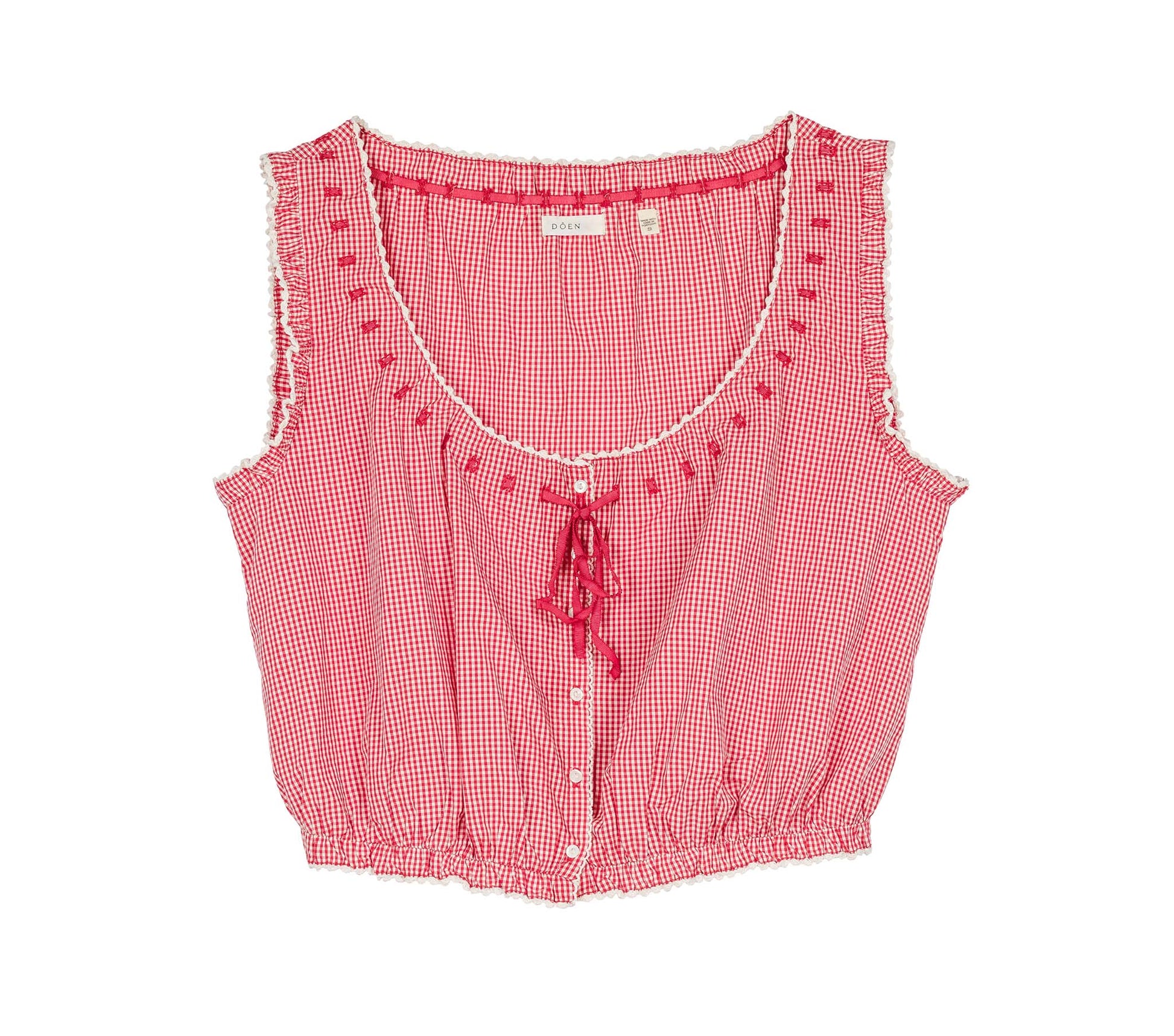 HMD -- TRAVELER TOP -- CERISE PARIS GINGHAM view 9
