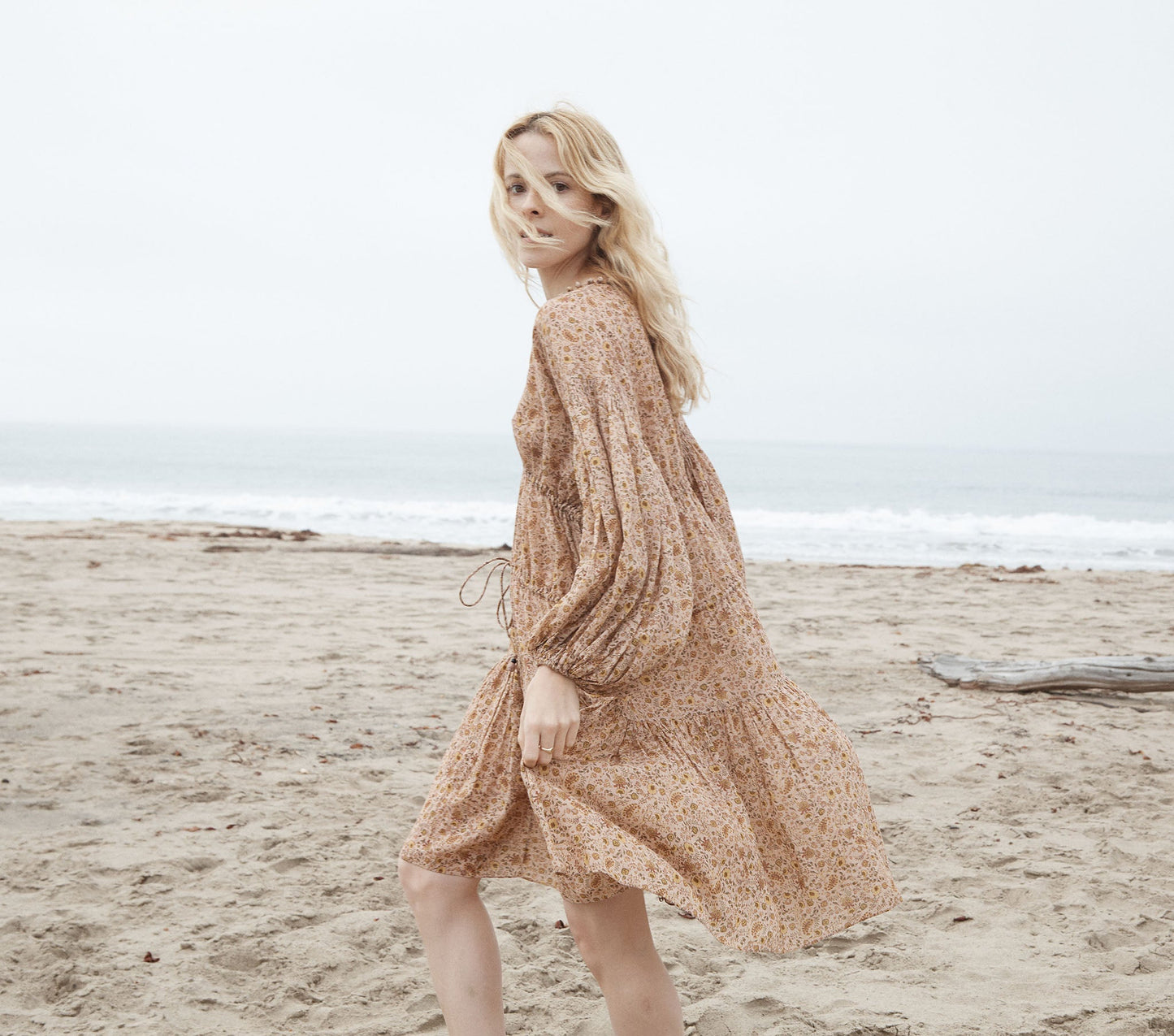 HMD -- GRASSE DRESS -- JAIPUR MUSTARD FLORAL