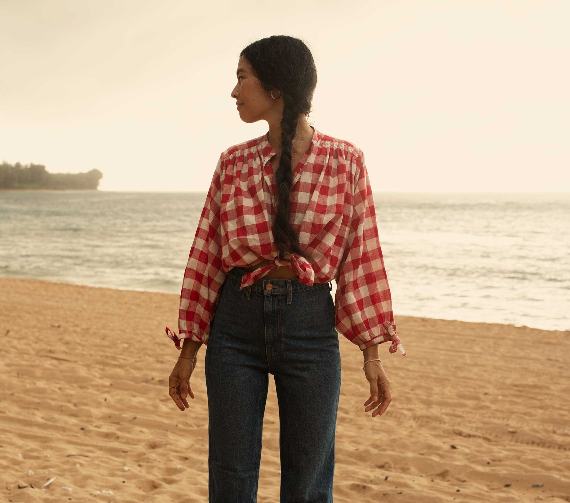 HMD -- O'KEEFFE TOP -- ST OUEN SWEET CHERRY PLAID view 2
