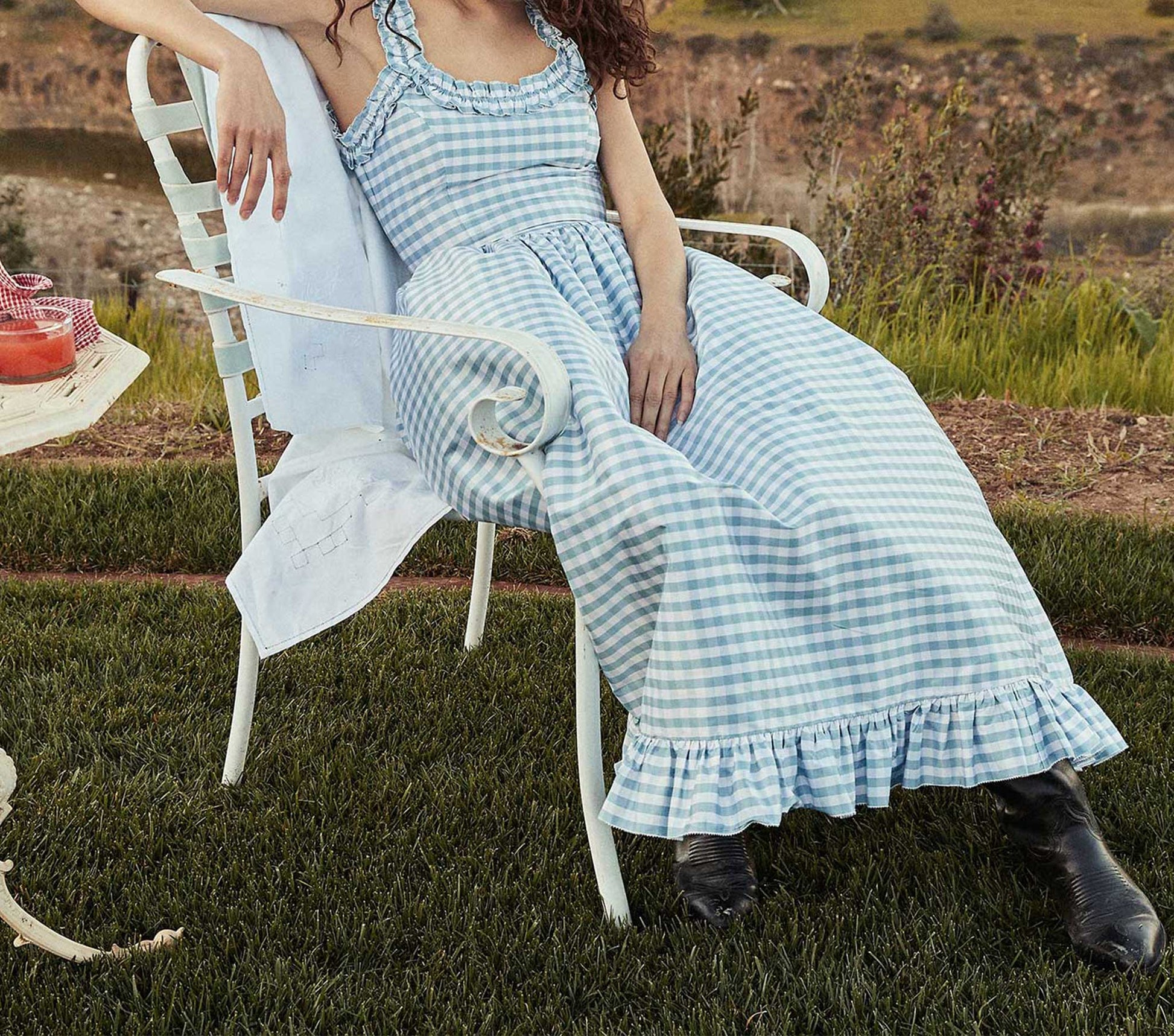 HMD -- VIONNET DRESS -- SEASIDE GINGHAM view 3
