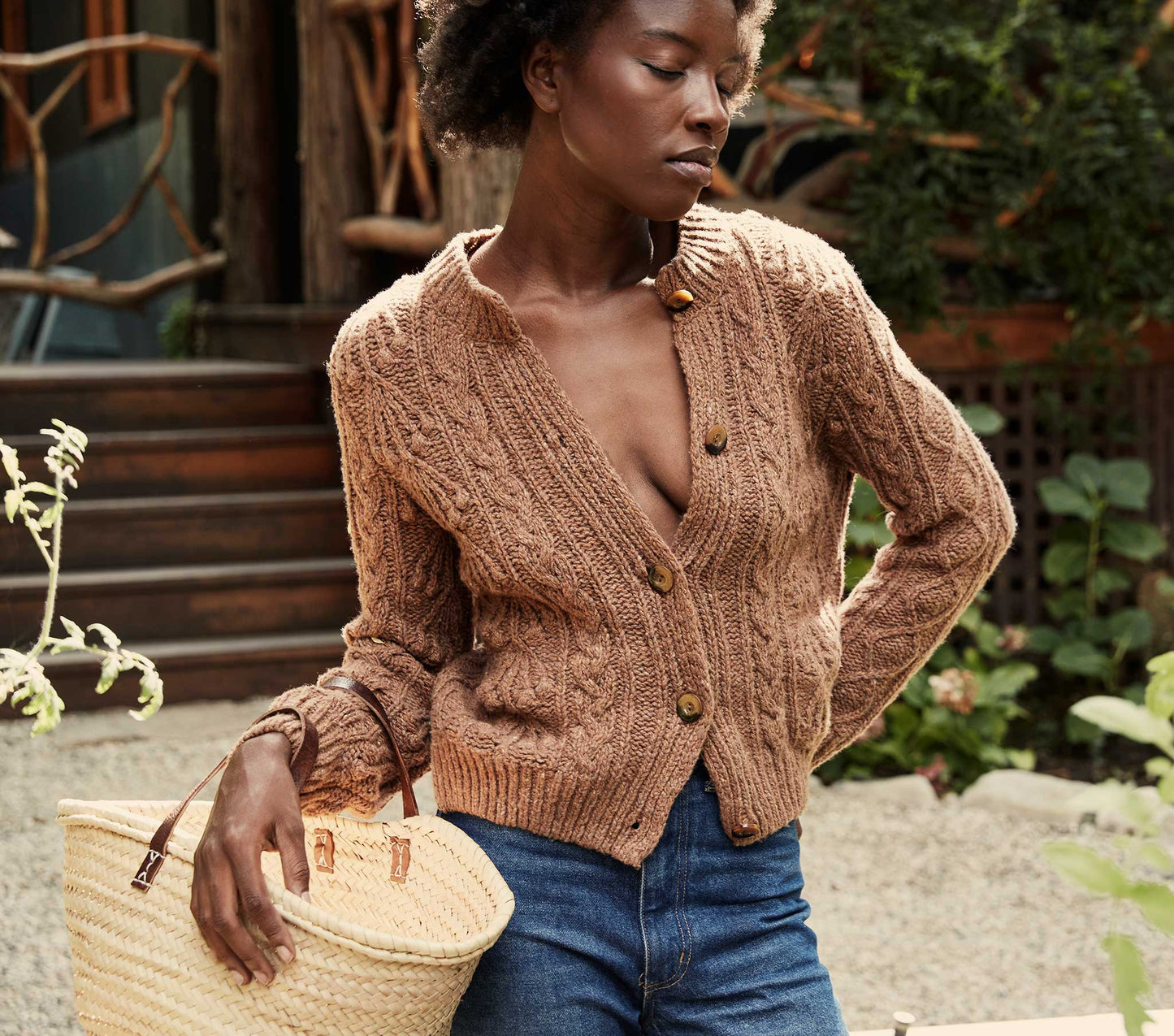 HMD -- VERONA CARDIGAN SWEATER -- CAMEL