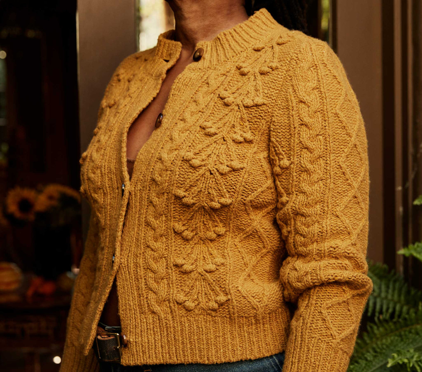 HMD -- VERONA CARDIGAN SWEATER -- MUSTARD