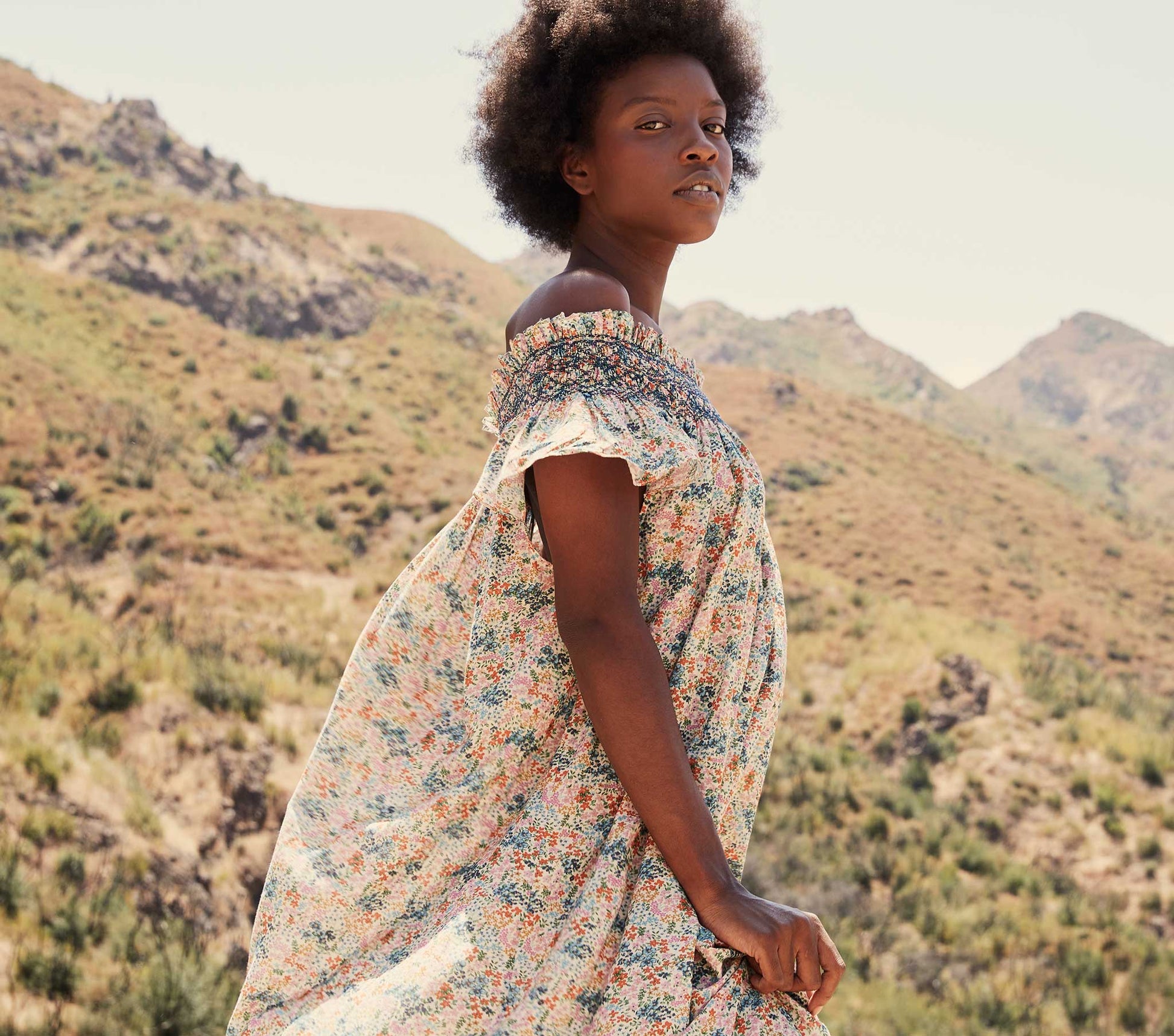 HMD -- VIOLETTA DRESS -- CREAM LADY BIRD FLORAL view 2
